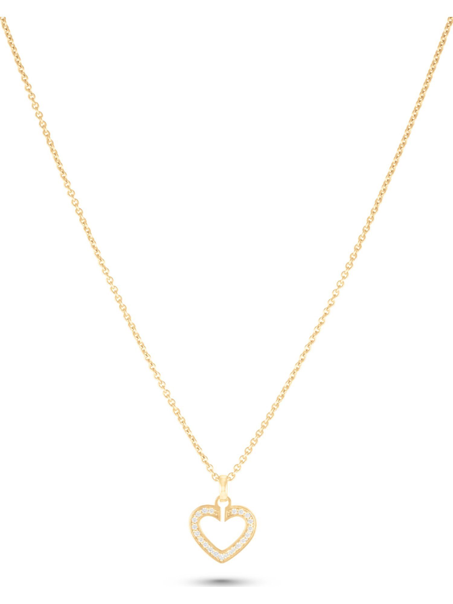 JETTE Silberkette JETTE Damen-Kette 925er Silber 23 Zirkonia Herz, SACRED HEART