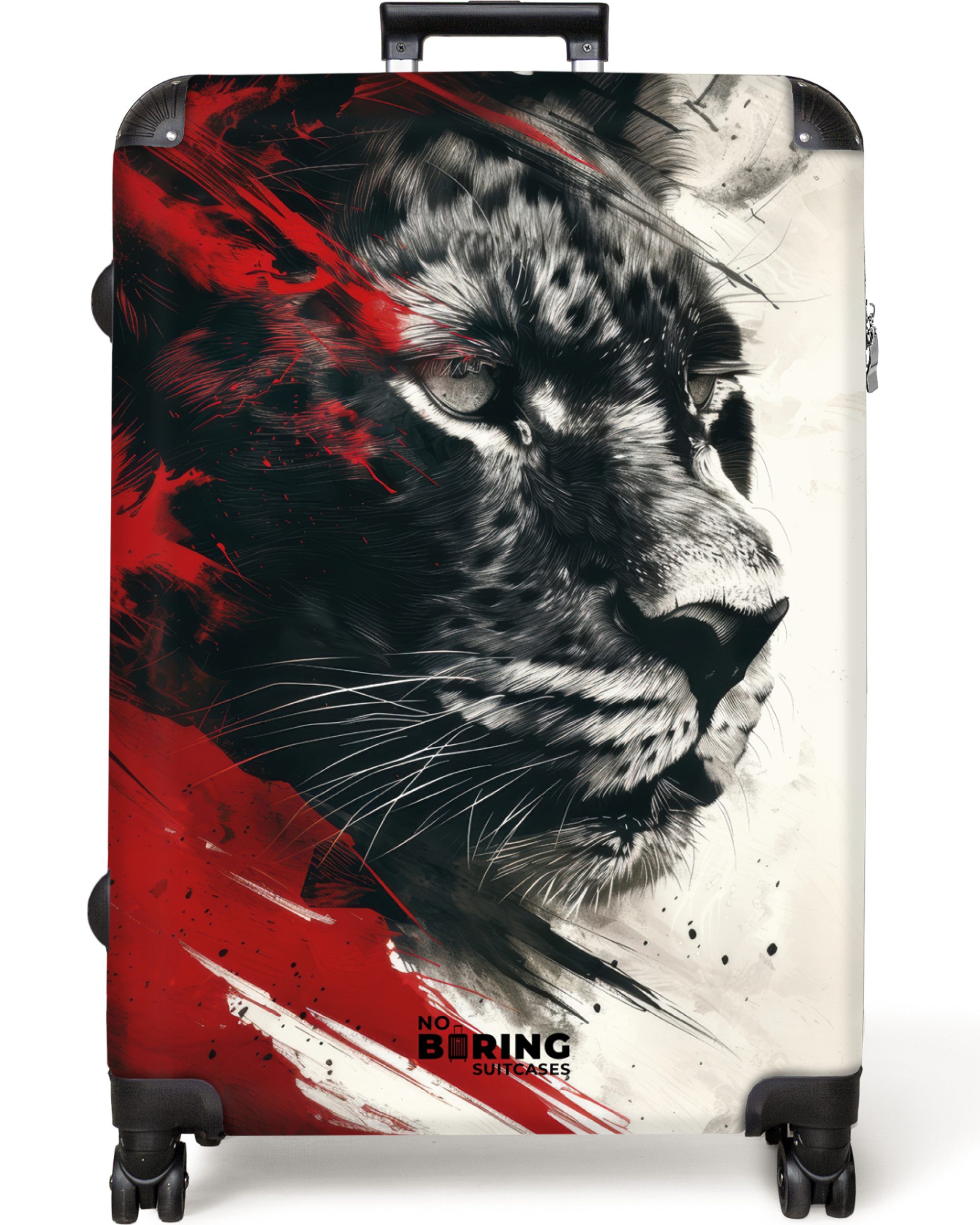 NoBoringSuitcases.com© Hartschalen-Trolley Schwarzer und weißer Panther günstig online kaufen