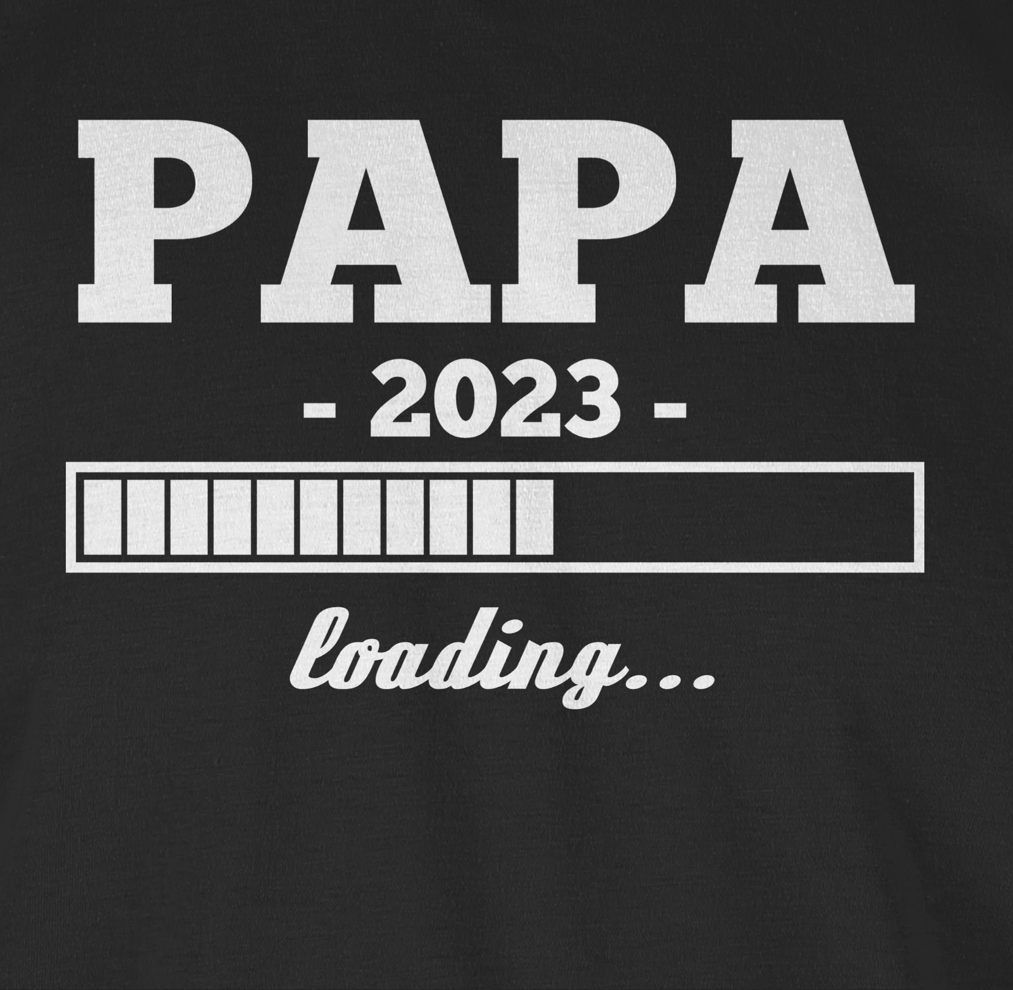 Papa für Vatertag Geschenk loading Shirtracer T-Shirt Papa weiß 2023 1 Schwarz