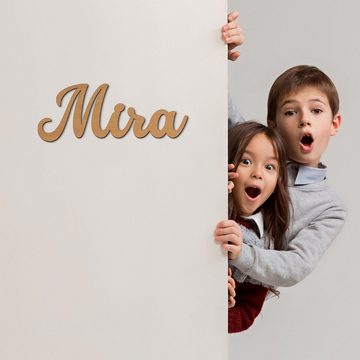 Namofactur LED Dekolicht Name Mira Deko Licht Kinder & Erwachsene Wandlampe I MDF Holz, LED fest integriert, Warmweiß