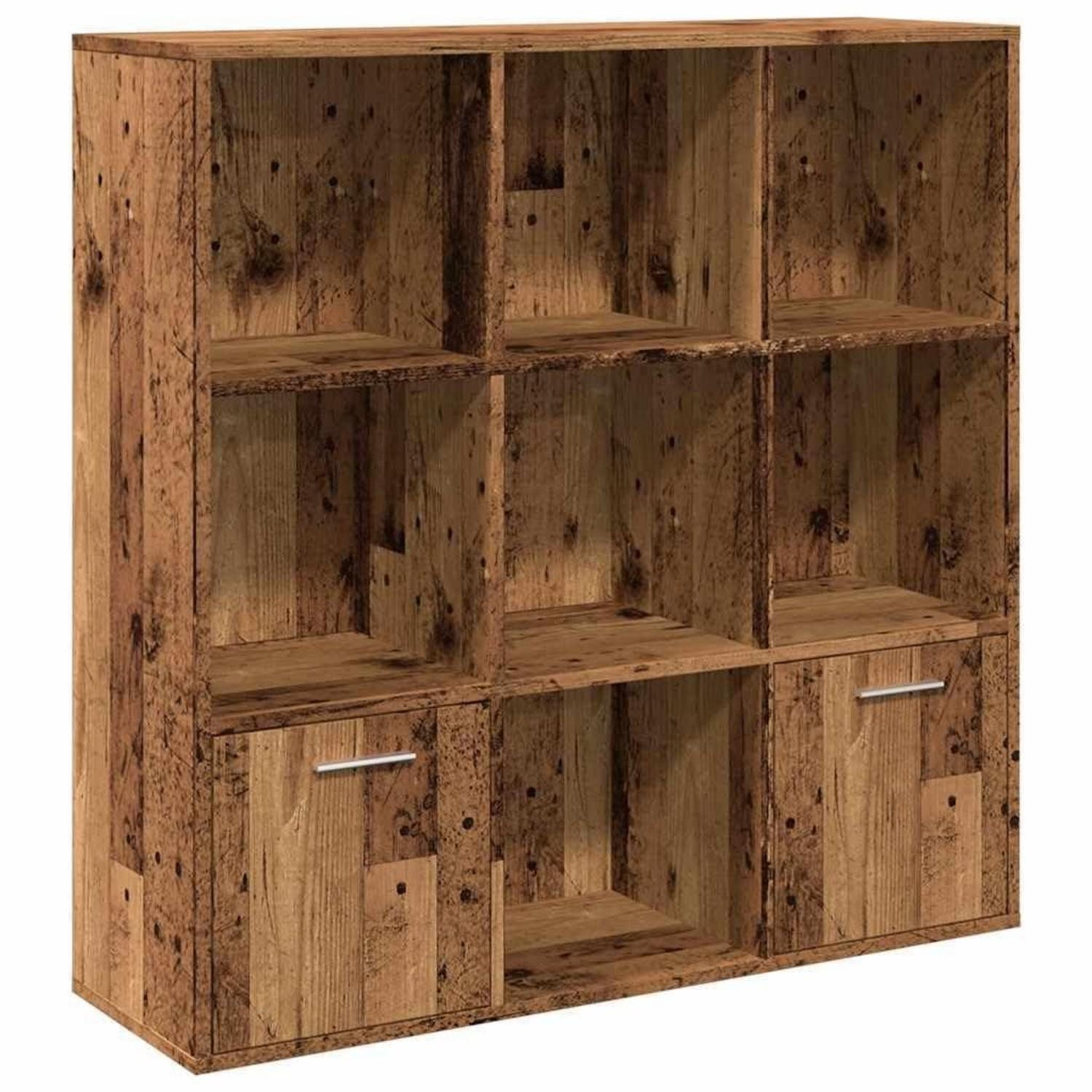 LuxusKollektion Bücherregal Bücherschrank Altholz-Optik 98x29x97,5 cm, 1-tlg.