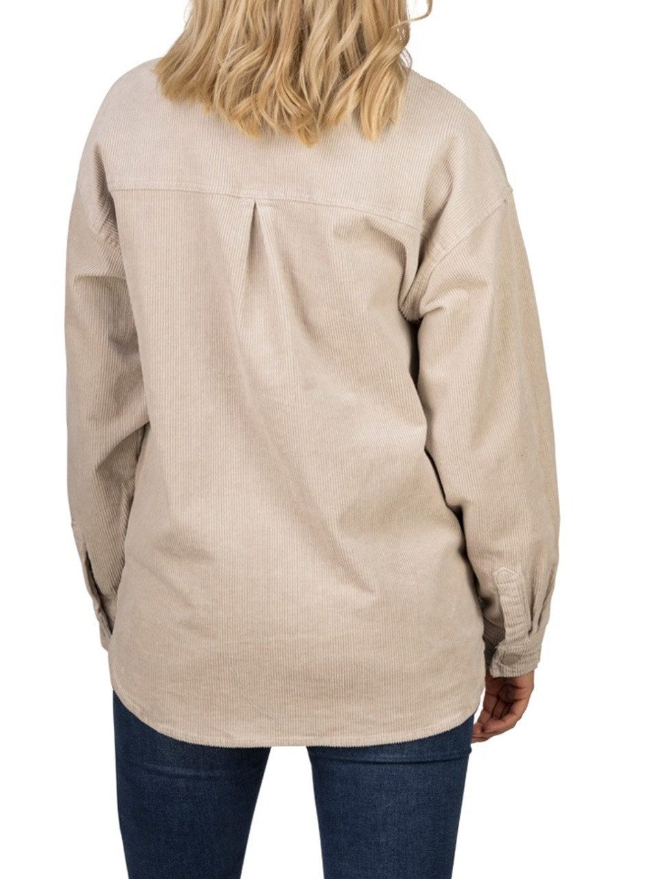 DENIMFY Outdoorjacke Damen Hemdbluse DFSophia Oversize Fit Shacket mit Knop günstig online kaufen