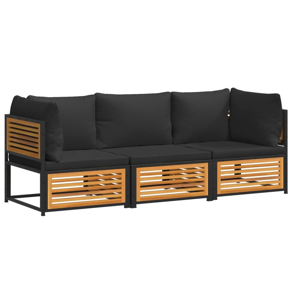 vidaXL Gartenlounge-Set 3-tlg. Garten-Sofagarnitur mit Kissen günstig online kaufen