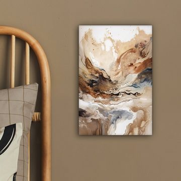 OneMillionCanvasses® Leinwandbild Abstrakt - Kunst - Farbe - Beige - Modern, (1 St), Leinwandbild fertig bespannt inkl. Zackenaufhänger, Gemälde, 20x30 cm