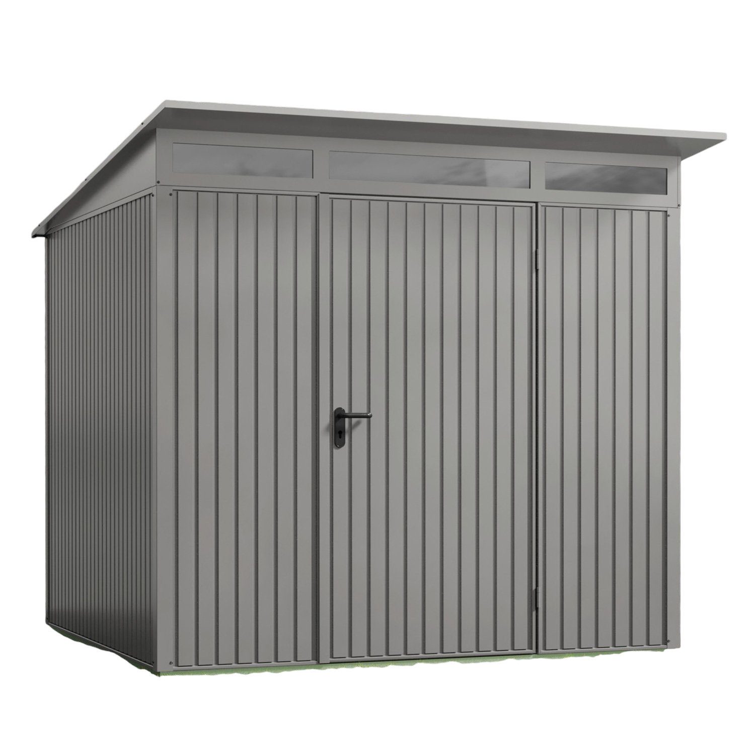 Hörmann Ecostar Gerätehaus Metall-Gerätehaus Trend mit Pultdach Typ 2, 1-flüglige Tür