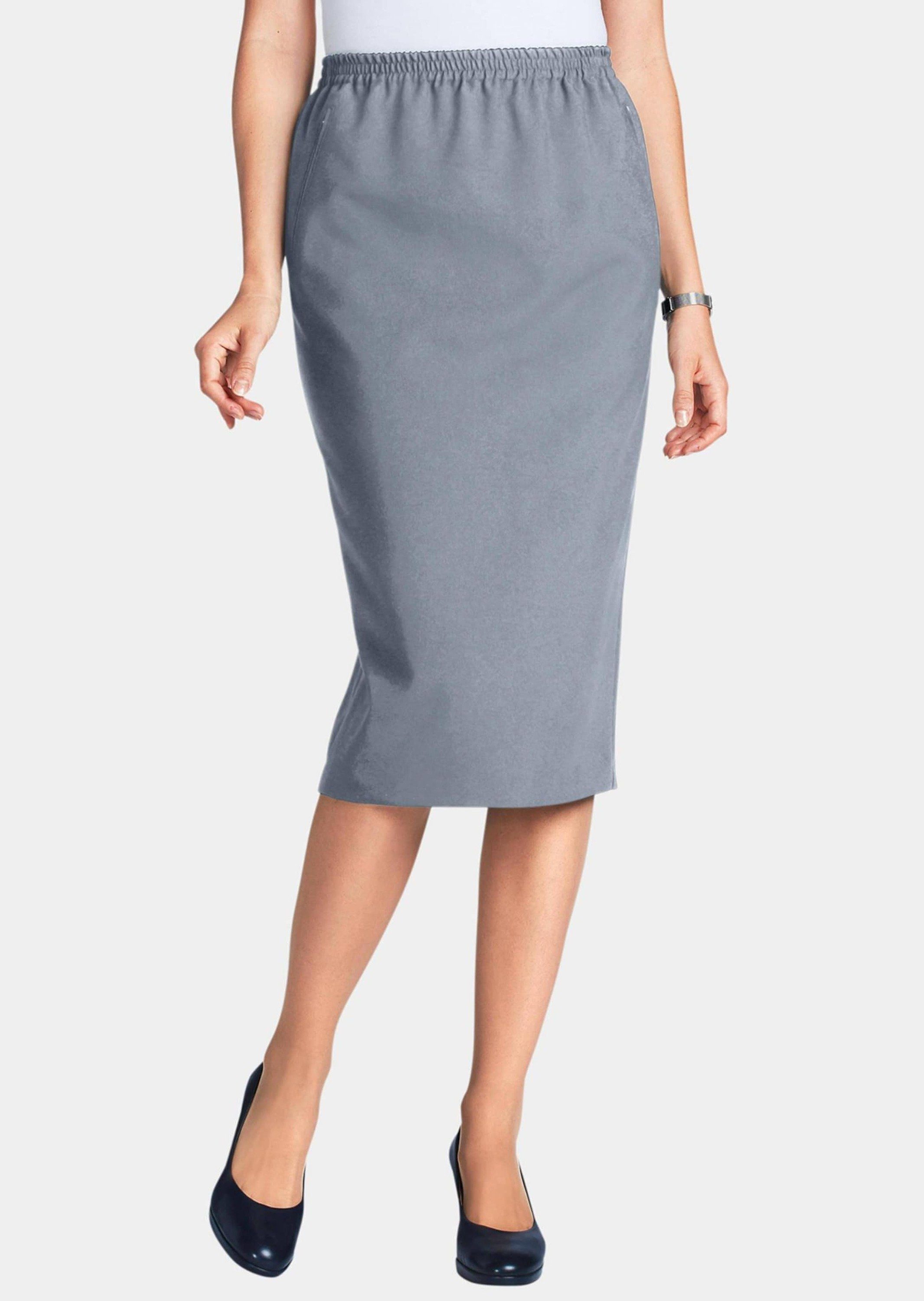 GOLDNER Bleistiftrock Knitterfreier Reiseschlupfrock