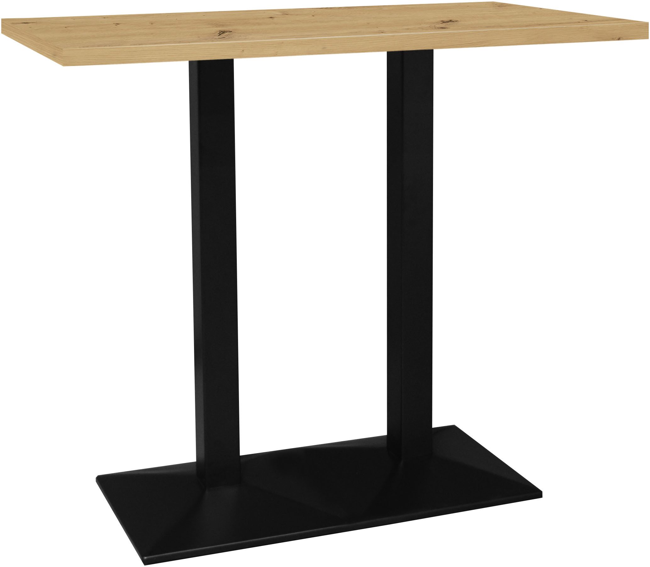 Mäusbacher Bistrotisch Big Bistro Metall, Doppelsäulengestell, eckige Platte BHT 120x105x70 cm