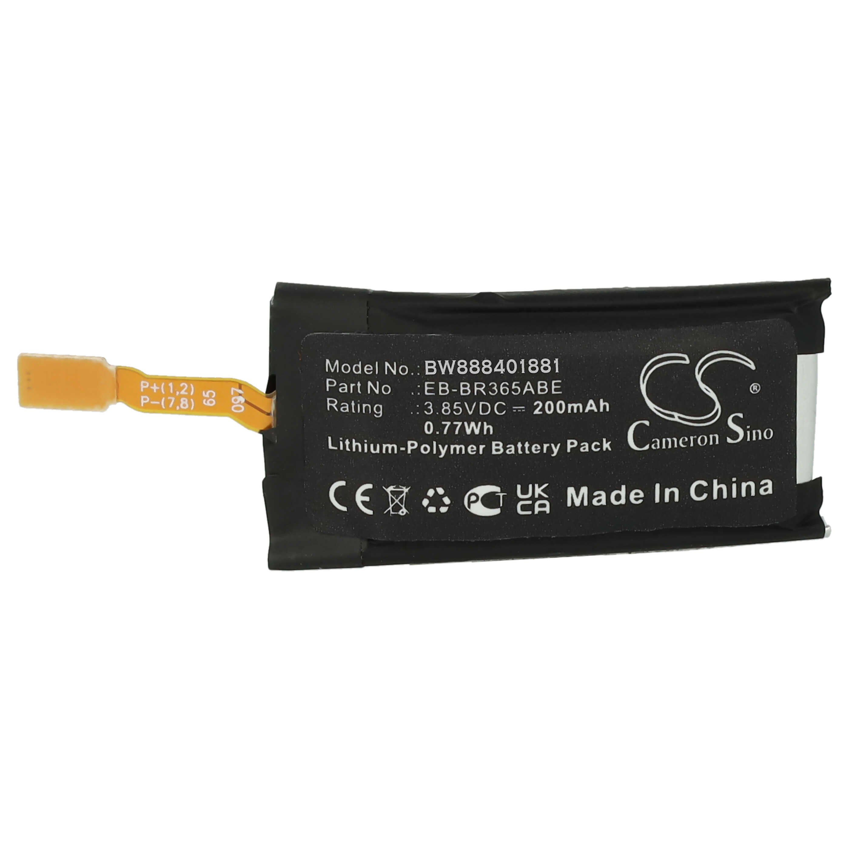 vhbw Akku passend für Samsung Gear Fit 2 Pro, SM-R365 Smartwatch / Akku Akku Li-Polymer 200 mAh (3,85 V, 1 St), Leistungsfähiger Austausch-Akku für Fitness-Tracker, Sportuhr