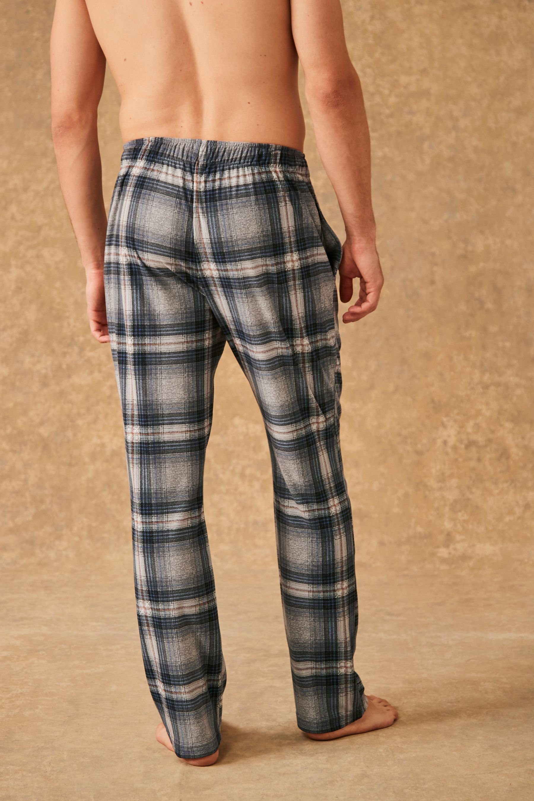 Next Pyjamahose Motion Flex gemütliche Schlafanzughose Check Grey (1-tlg)
