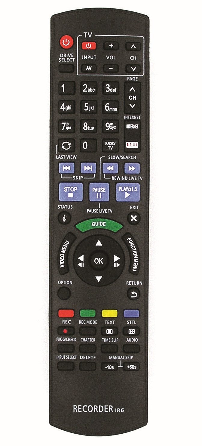 Ersatz Fernbedienung für Panasonic N2QAYB000759 Recorder Fernbedienung