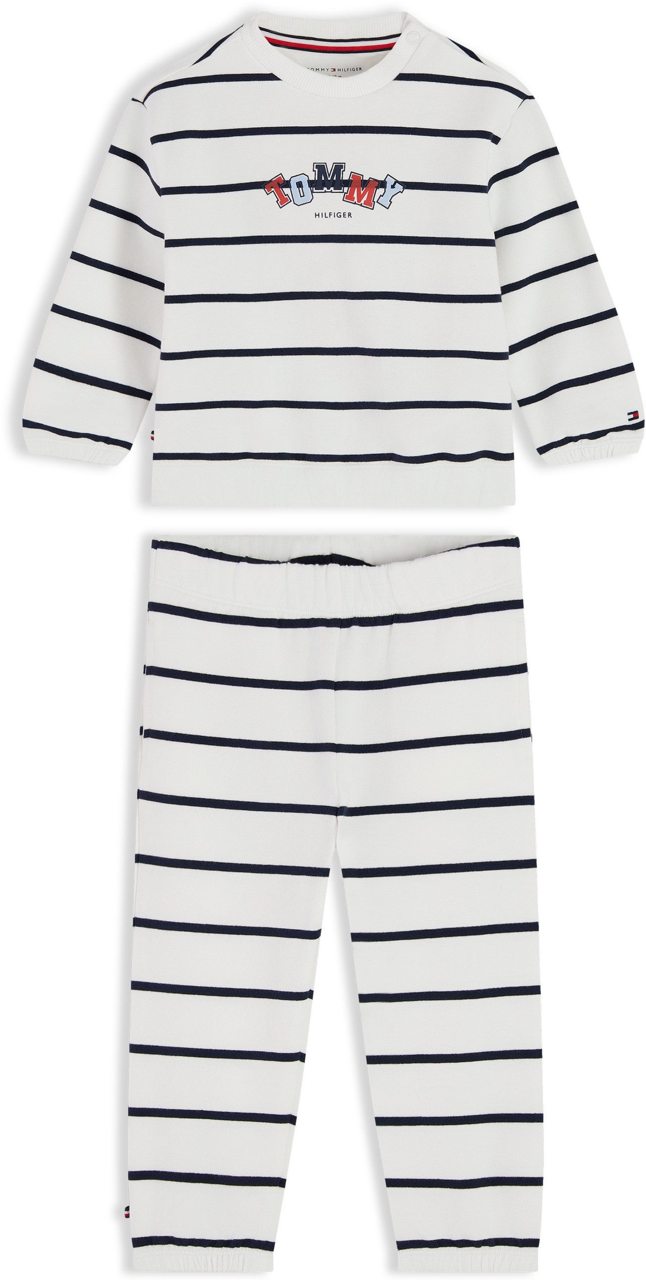 Tommy Hilfiger Shirt & Hose (Set, 2-tlg) Sweatqualität, Regular Fit, für Babys