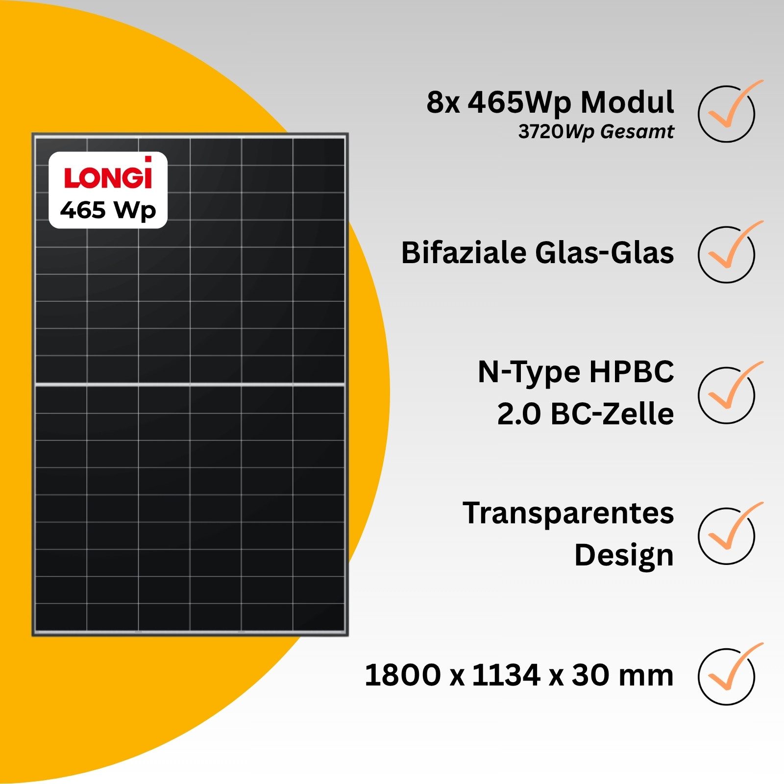 LONGI Solaranlage LONGi 2in1 PV-Tower, 3,6 kW Solaranlage + 5 kWh Speicher, Flachdach, (15-St)