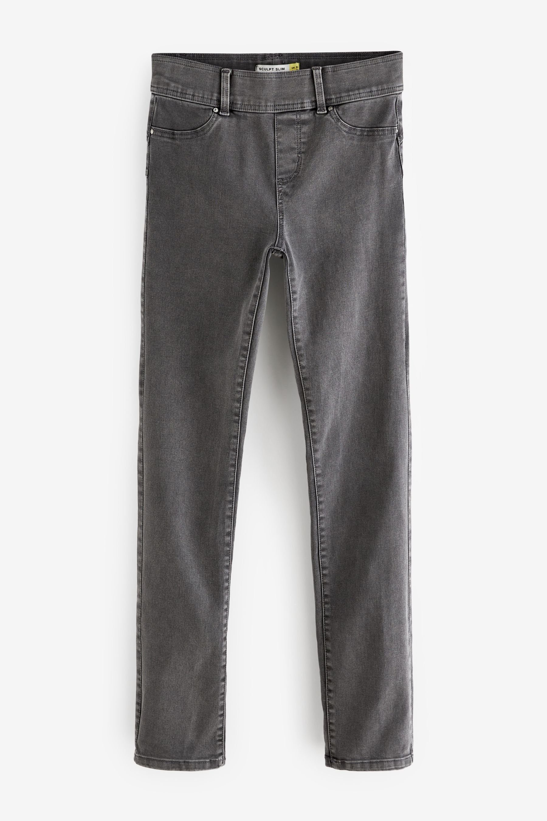 Next Jeansleggings Figurformende Slim Fit Denim-Leggings (1-tlg) Grey