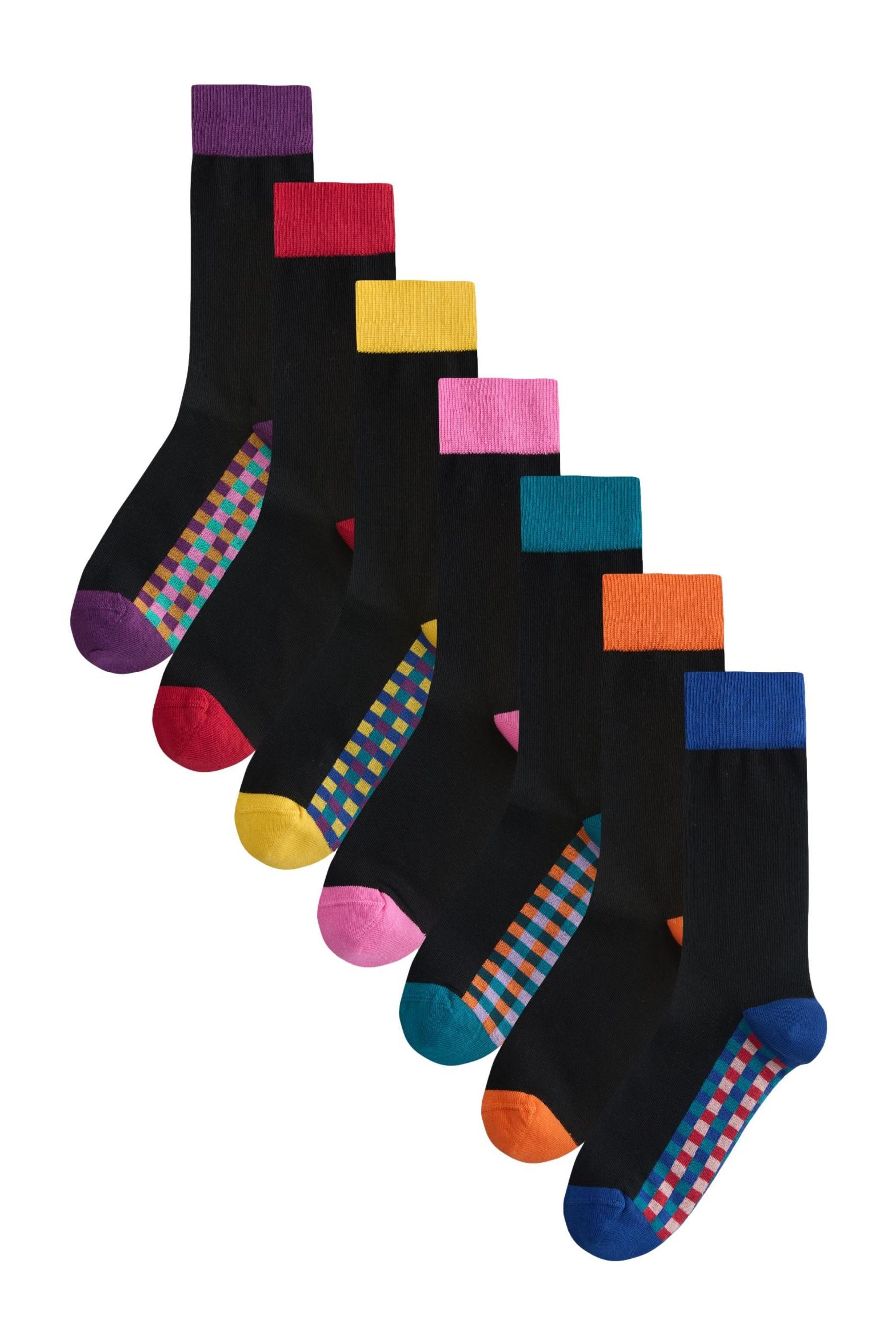 Kurzsocken Gemusterte Socken mit Baumwolle, 7er-Pack