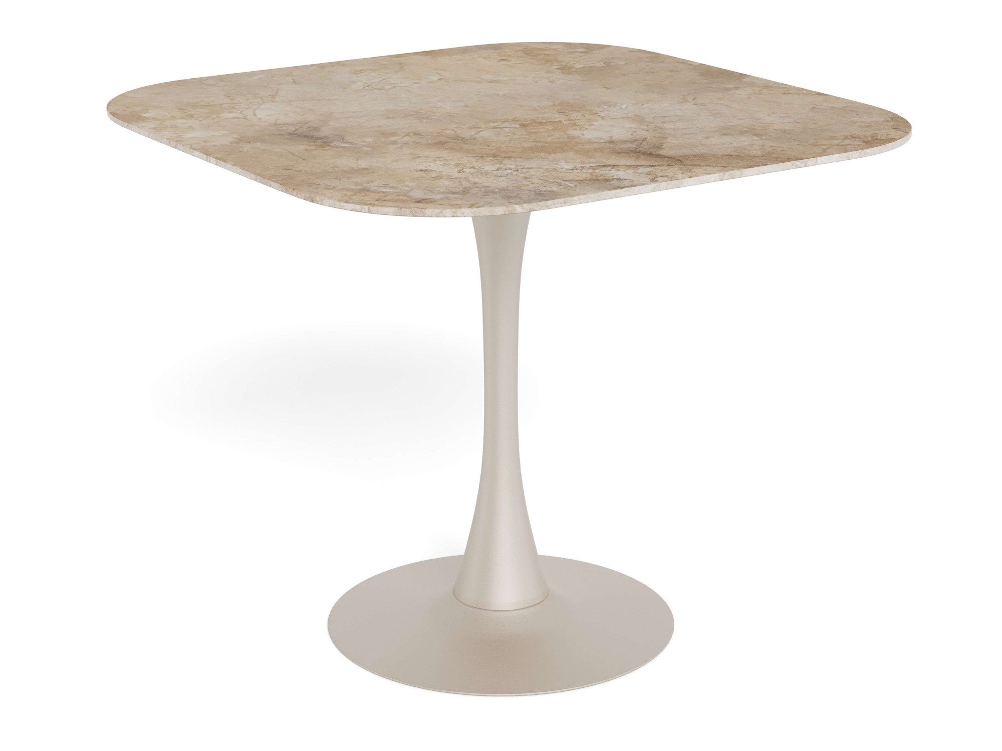 ACTONA GROUP Esstisch Speisetisch (B/T/H: 90x90x75), Tisch braun, polierte Keramiktischplatte