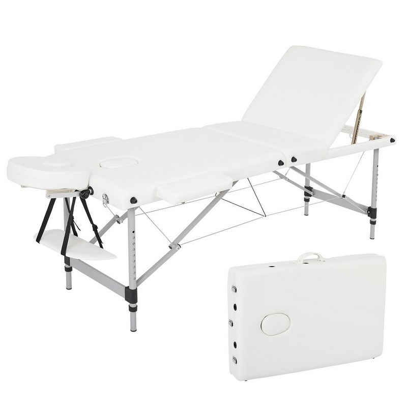 Meerveil Massageliege Mobile Therapieliege Massagebett, tragbar klappbar Massagetisch, 3 Zonen