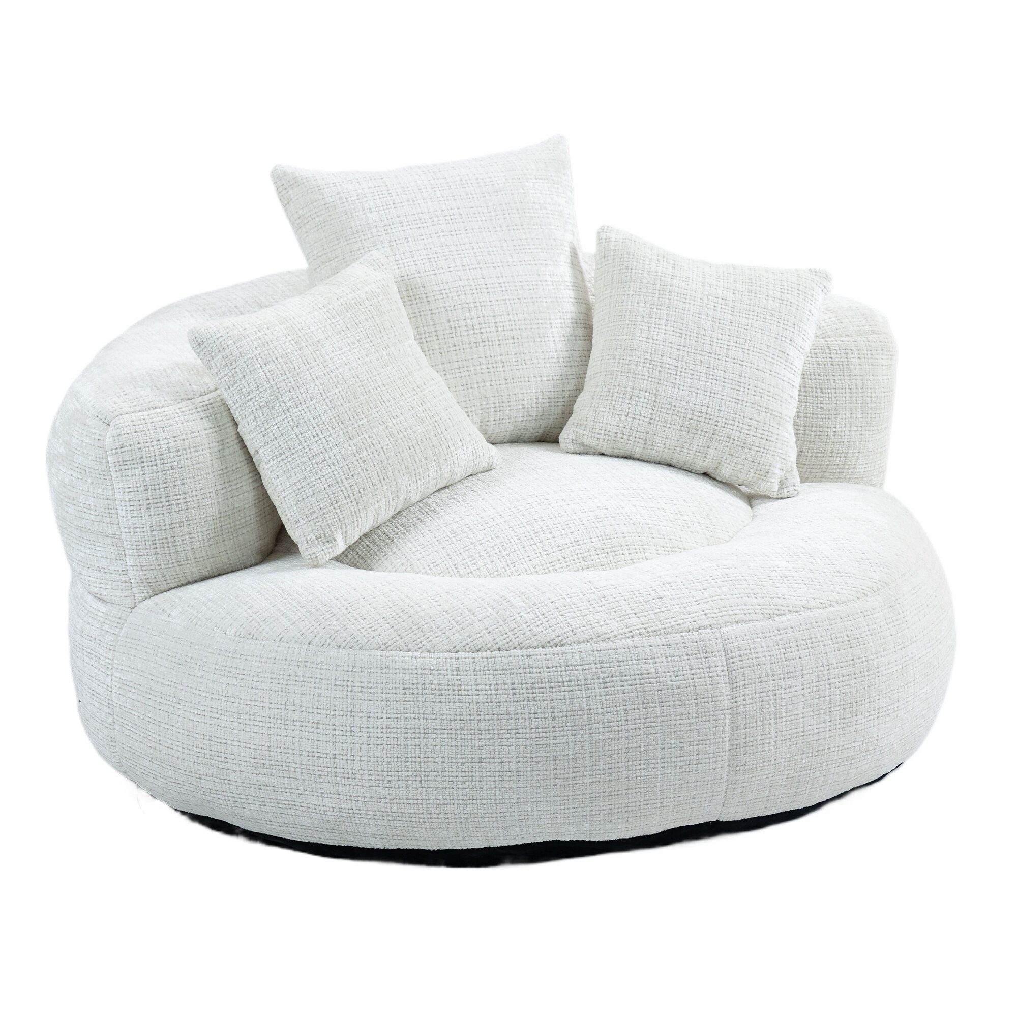 BlingBin Sitzsack Lazy Sofa Lounger hohem Rücken Sitzsack Stuhl Couch mit drei Kissen (1er Set, 1 St., 108 x 108 x 52 cm), für Erwachsene und Kinder, Indoor & Outdoor, Single Gaming Sofa Stuhl