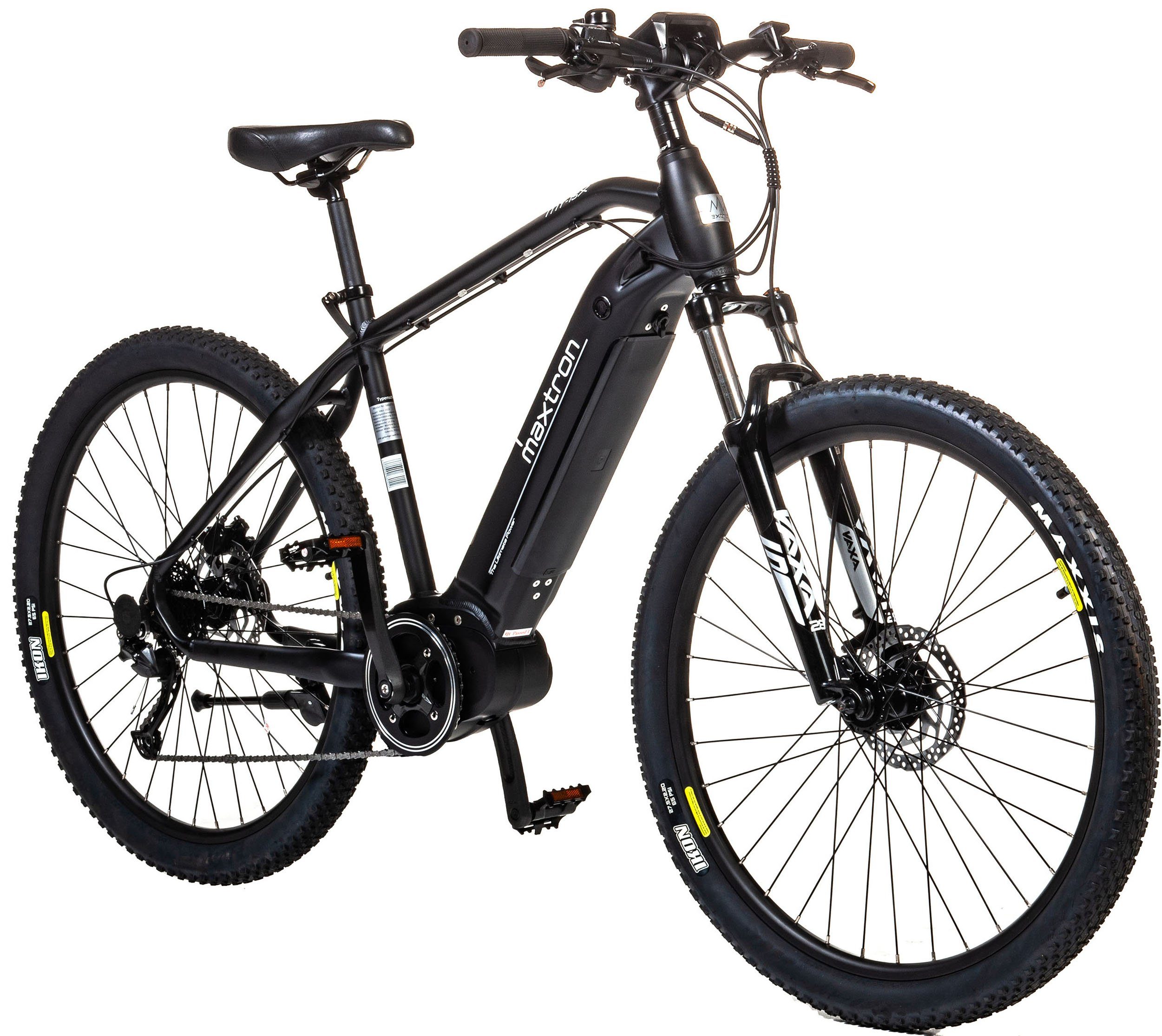 Maxtron E-Bike Mountainbike MT 15X, 9 Gang Shimano Alivio Schaltwerk, Kettenschaltung, Mittelmotor, 461 Wh, Pedelec, Elektrofahrrad für Damen u. Herren, MTB
