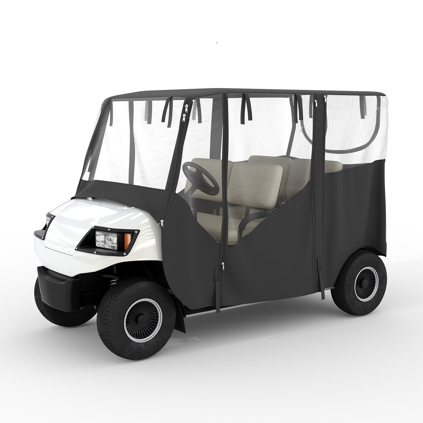 Wohnmobilschutzhülle Oxford-Gewebe 600D+PVC 4-Sitzer Golf Regenschutz, Wasserdicht