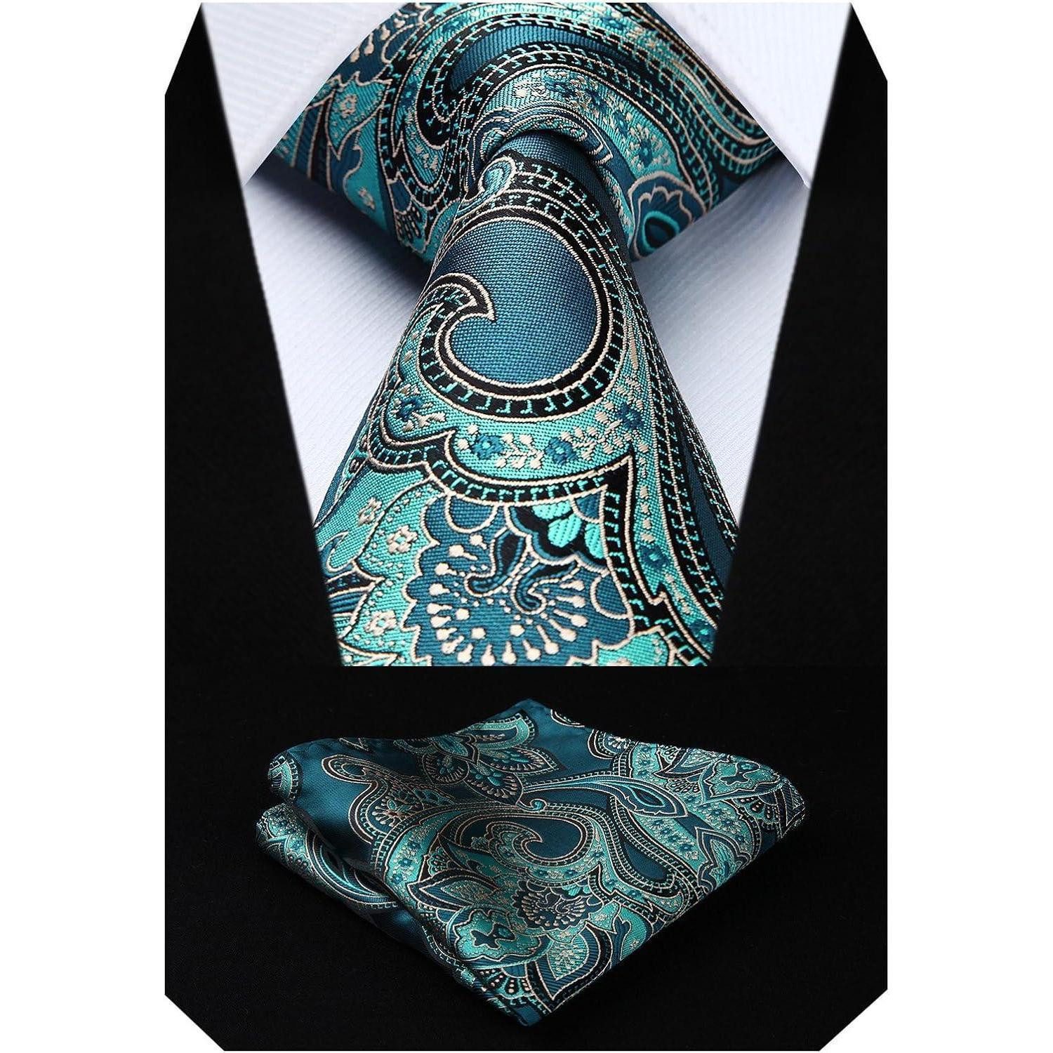 LuxusKollektion Krawatte Krawatte Herren Einstecktuch Set Paisley Blume Hoc günstig online kaufen