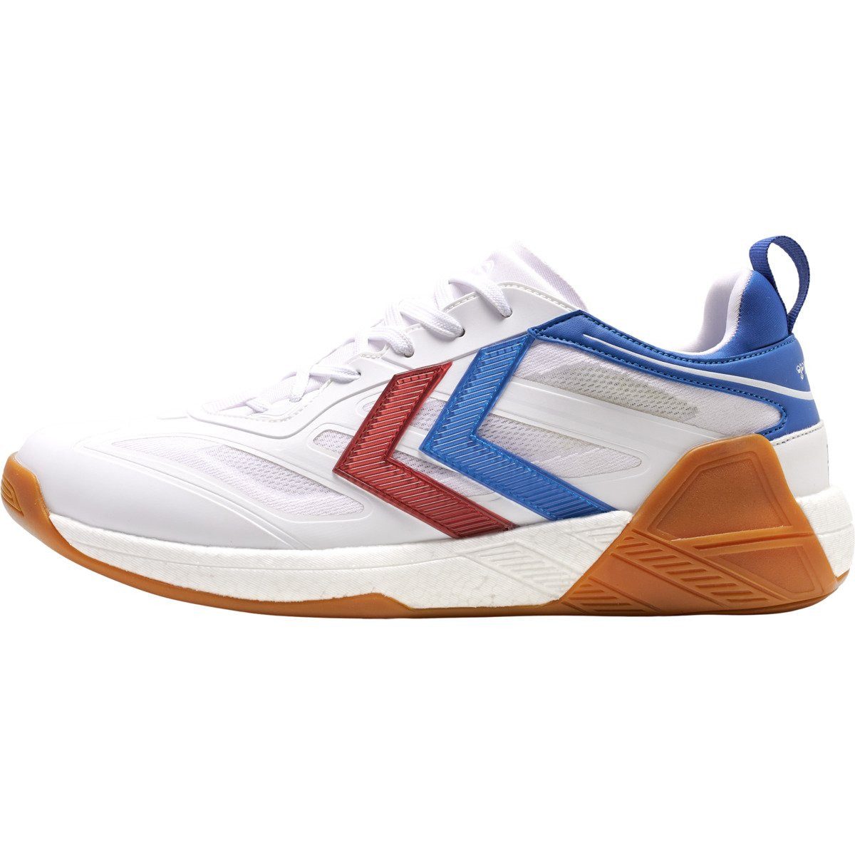hummel Hallen-Indoorschuhe Algiz 2.0 Lite Icon weiss/blau Herren Badmintonschuh