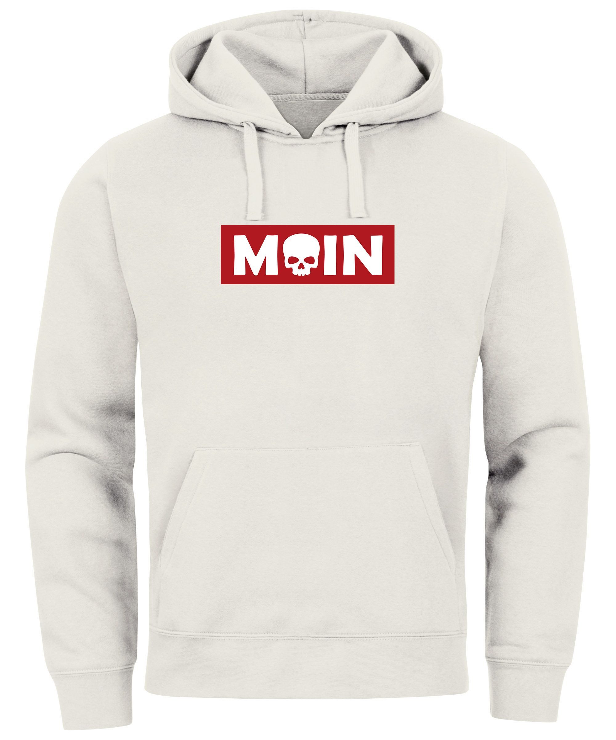 Neverless Hoodie Hoodie Herren Schriftzug Moin günstig online kaufen