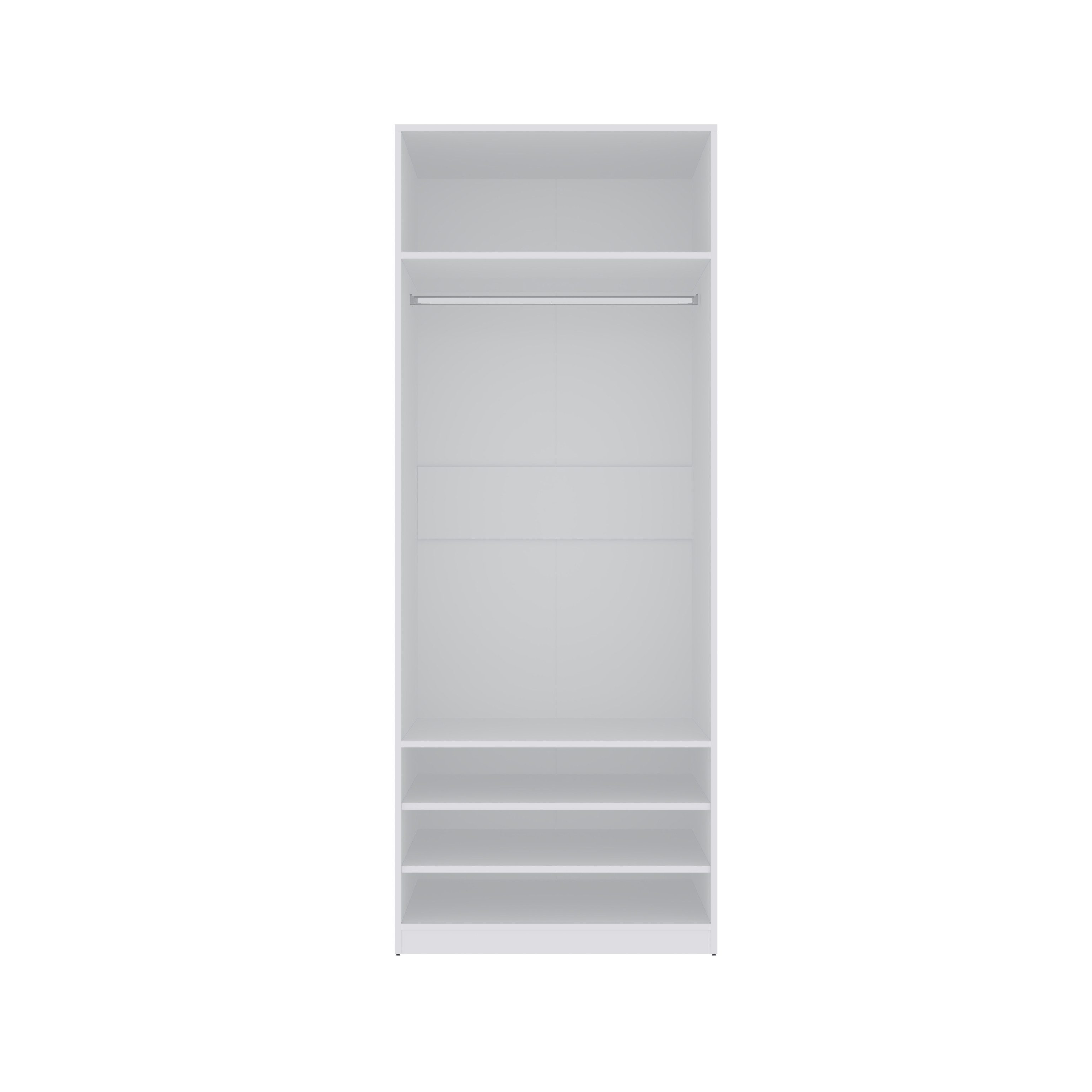 Marmex Möbel Garderobenschrank TRES 03B offener Schrank mit einer Kleiderstange Ankleidezimmer ohne Schranktüren, Einlegeböden, 80x206x51
