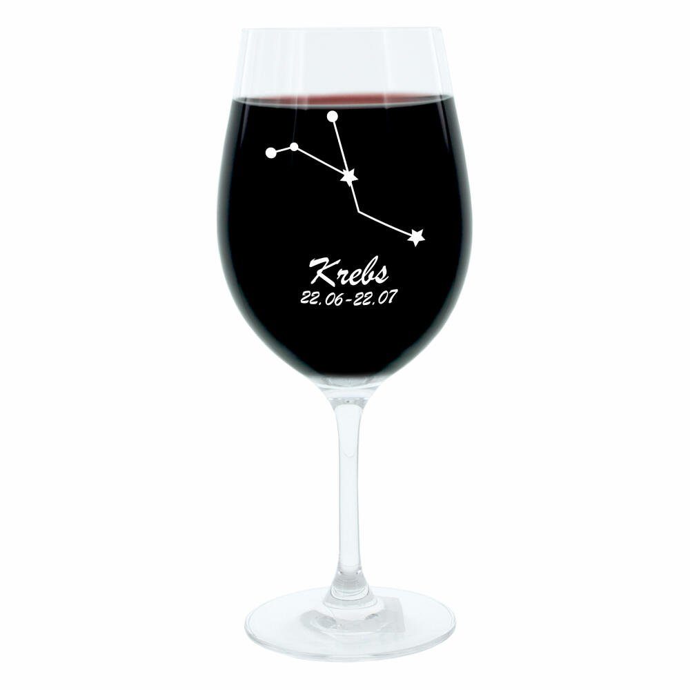 LEONARDO Weinglas Sternbild Krebs, Glas, lasergraviert