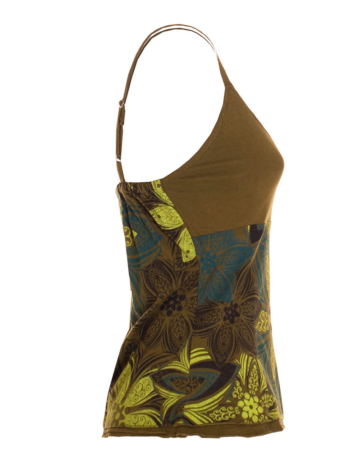 Vishes Shirttop Sommer Top Damen Hemdchen Träger Floral Bedruckt Baumwolle Alternative Mode, Boho, Hippie, Ethno, Festival