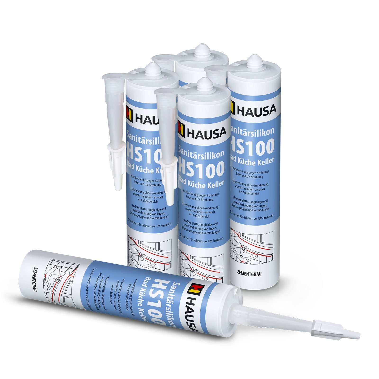 Hausa Silikon HS100, Sanitärsilikon HS100, Kartusche günstig online kaufen