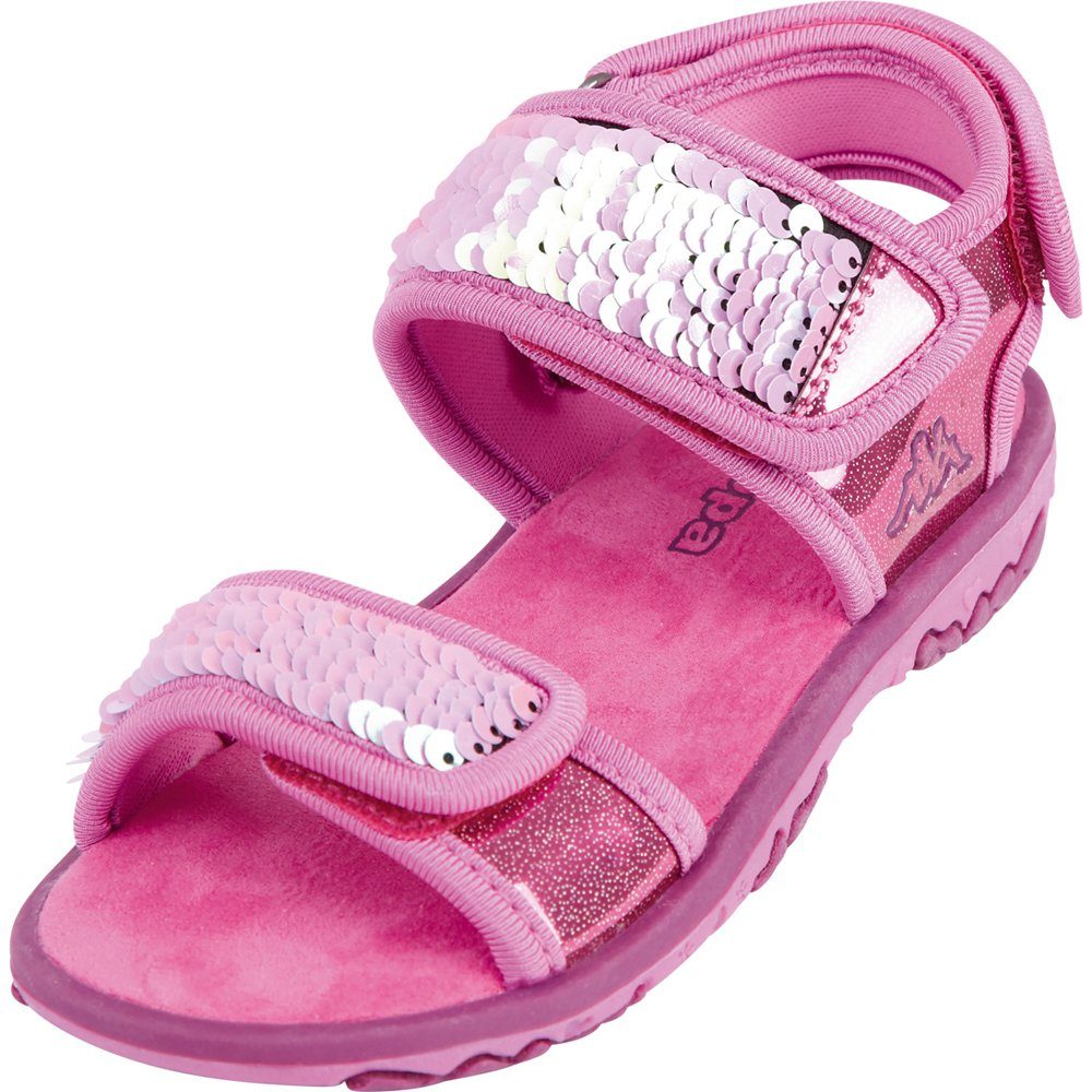 - Pailletten Sandale pink Kappa besetzt mit