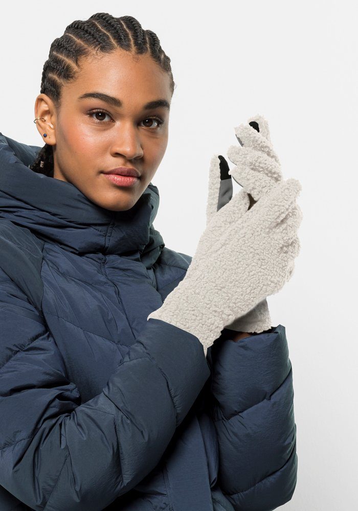 CURL GLOVE cotton-white Jack W Wolfskin Fleecehandschuhe HIGH