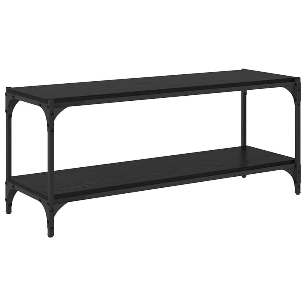 vidaXL Bücherregal TV-Schränk Schwarz Eichen-Optik 100x33x41cm, 1-tlg.