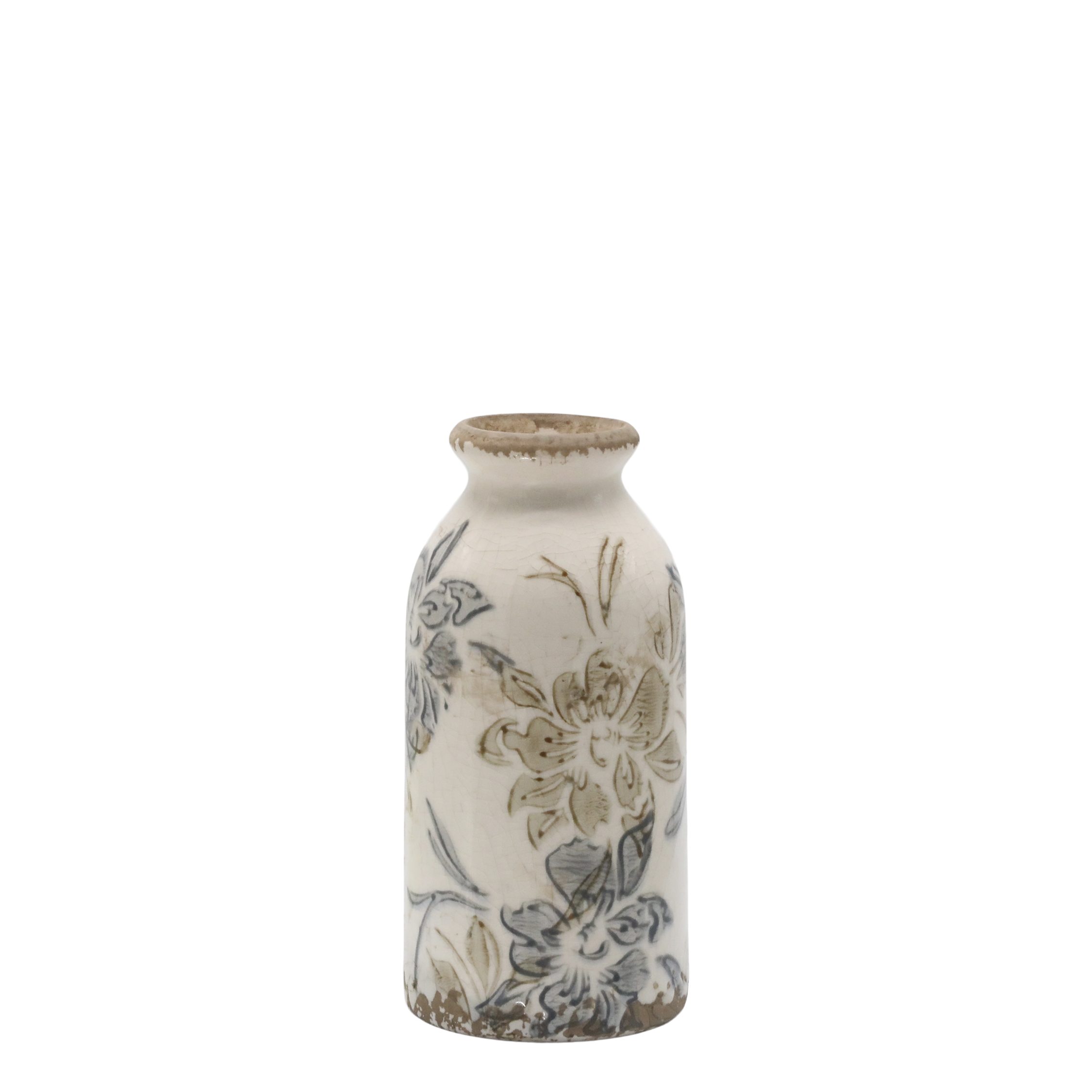 Chic Antique Tischvase Chic Antique * Croix Flasche Vase H15,5/D7,5 cm crem günstig online kaufen
