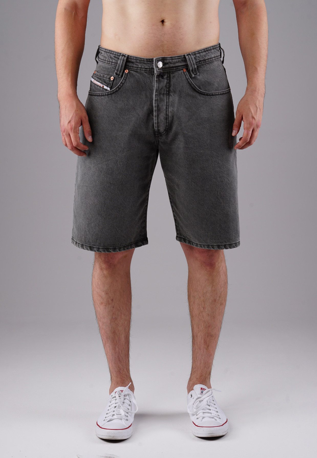 PICALDI Jeans Jeansshorts Zicco 471 TNT - Relaxed Fit Charcoal Greywashed (1-tlg) Vintage-Look
