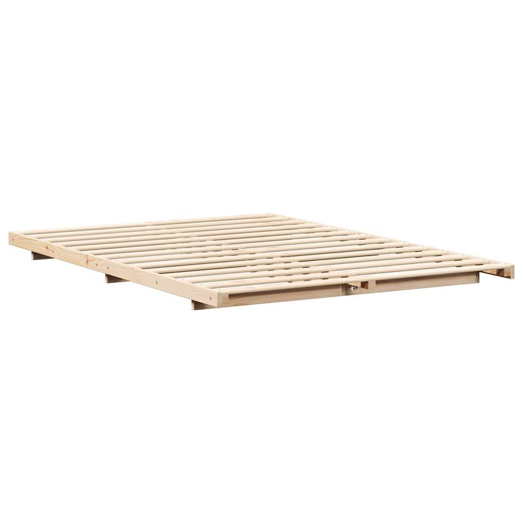 vidaXL Bett Bodenbettgestell Braun 160 x günstig online kaufen