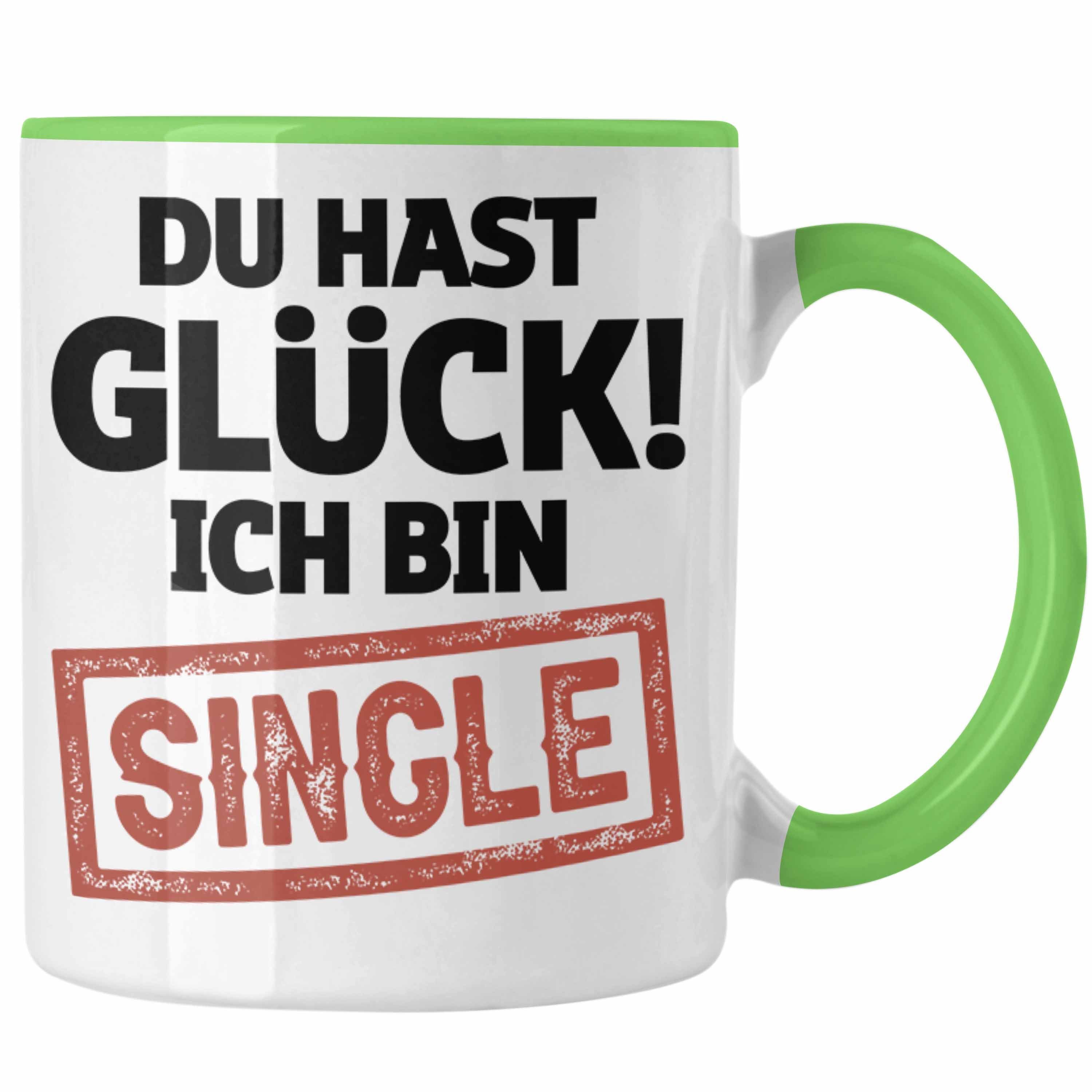 Geschenk Grün Tasse Single Geschenkidee Solo Kollege Tasse Trendation Kaffee-Becher