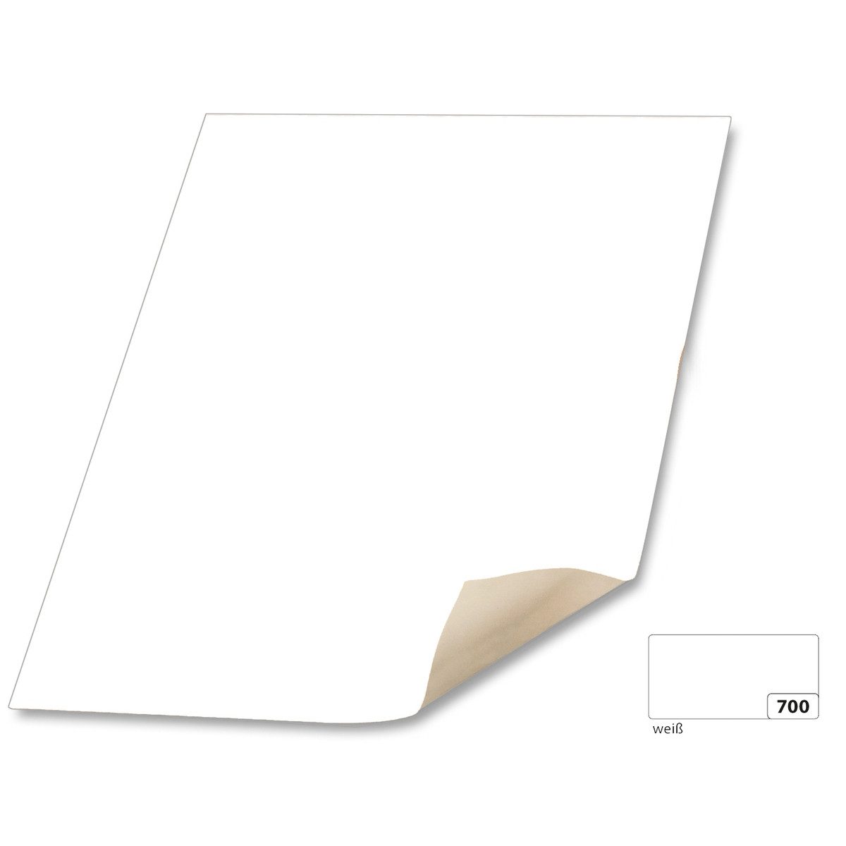 Folia Max Bringmann KG Bastelkartonpapier folia Plakatkarton 380g/m² weiß 48x68cm 10 Blatt