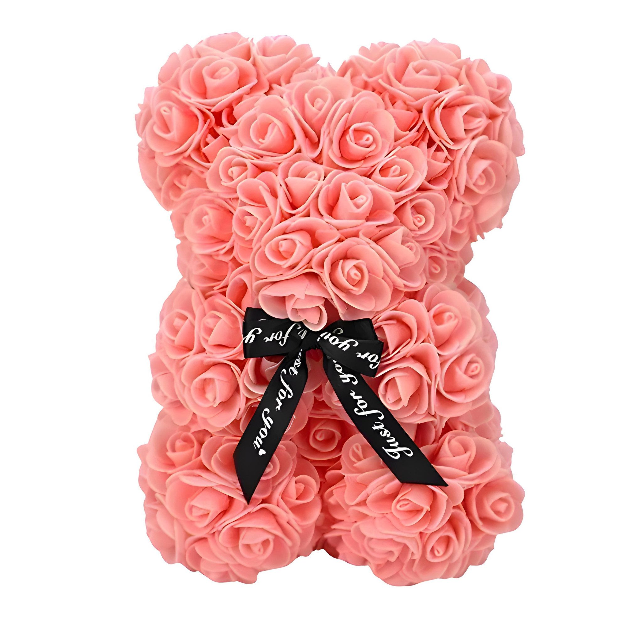 Kunstblume Rosenbär, Valentinstagsgeschenk, Ewige Rosen Figur günstig online kaufen