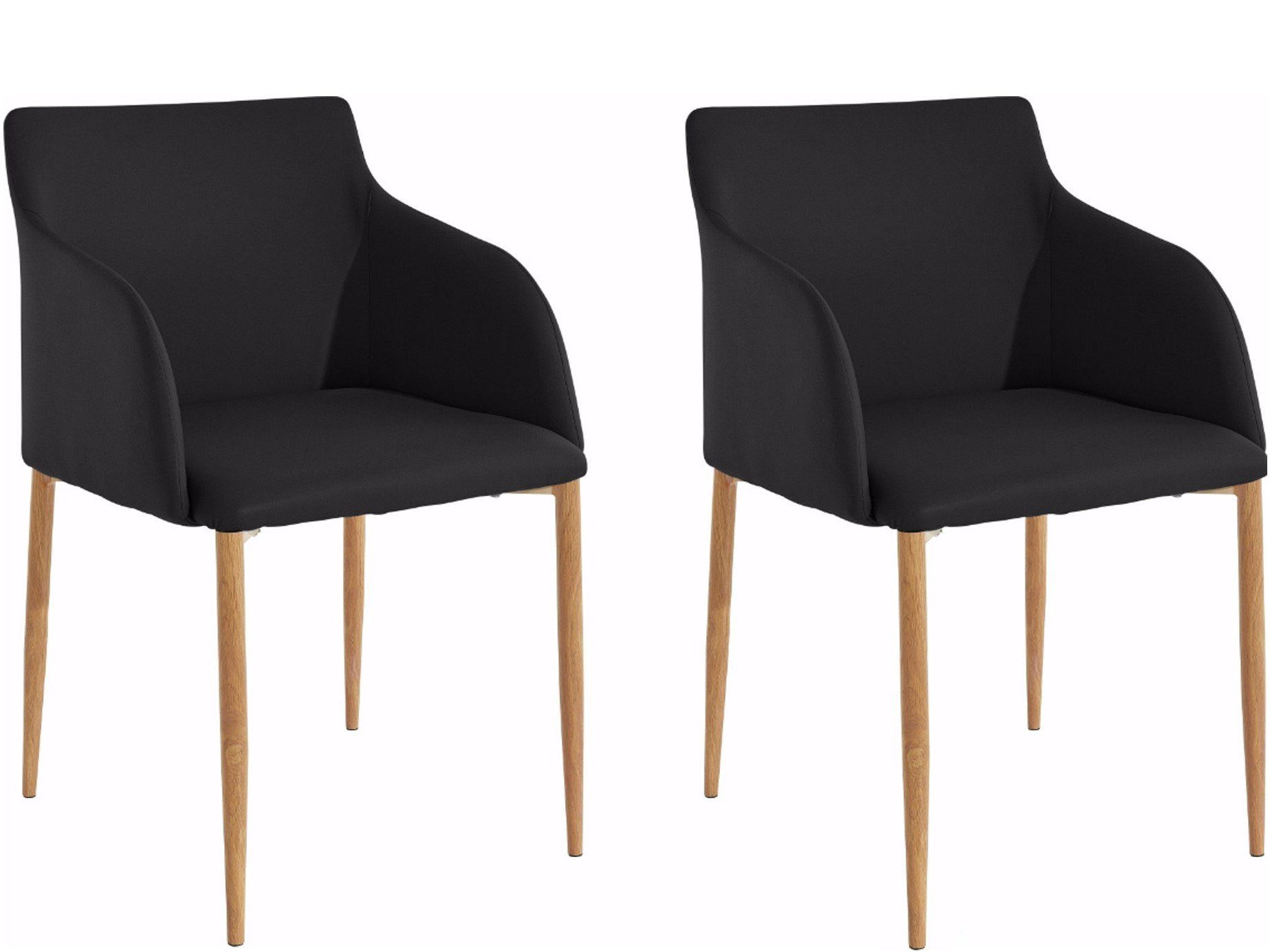 loft24 Stuhl Nimbus (2 St) schwarz | Stühle