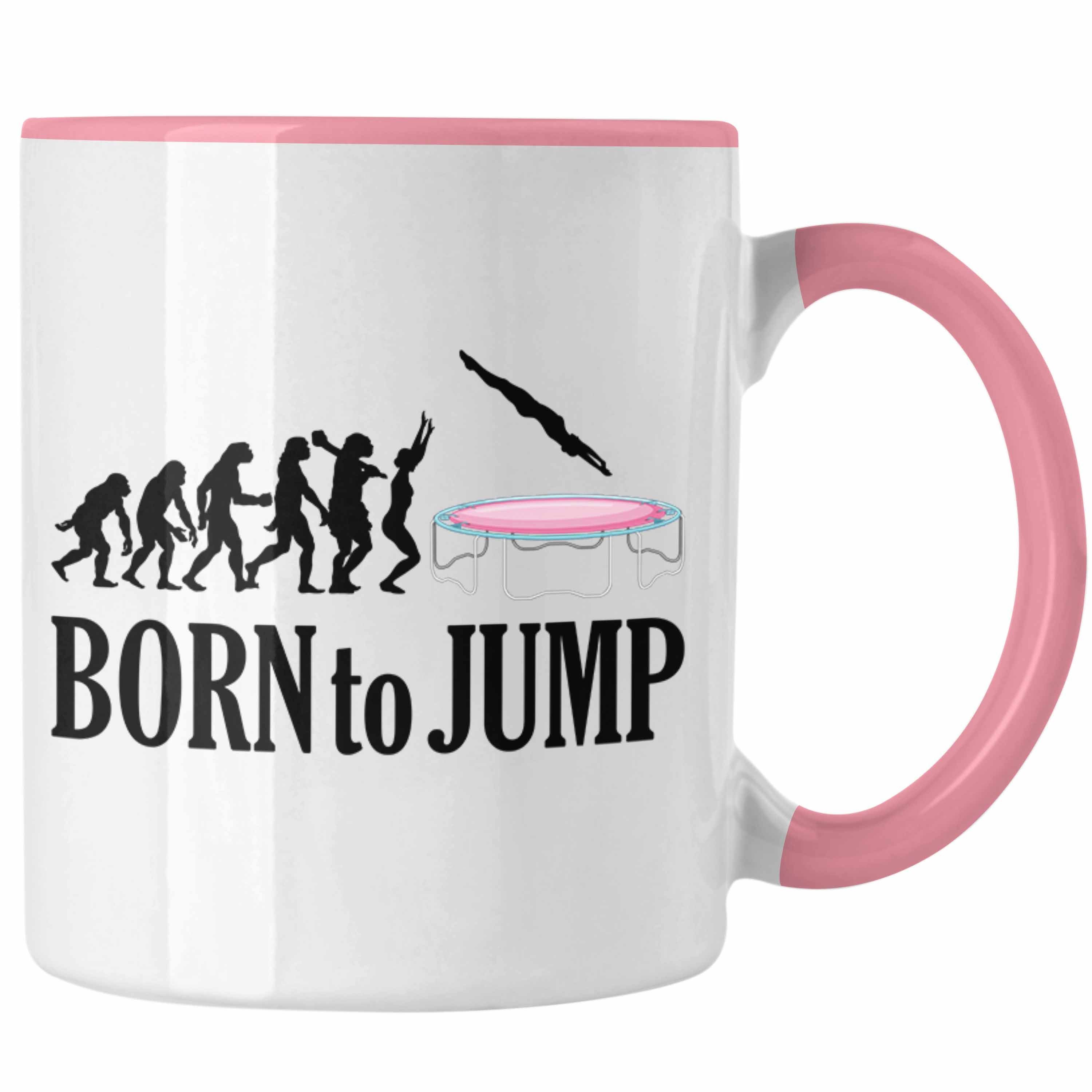 Fitness Rosa Tasse To Jump Trendation Frauen Trampolin Born Tasse Geschenk Mädchen