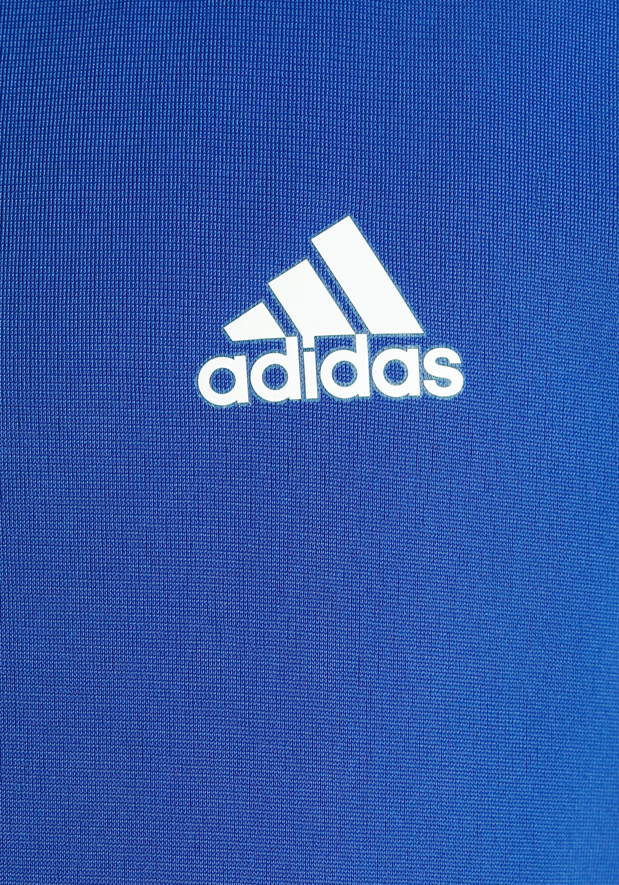 BIG Trainingsanzug adidas Sportswear Blue White (2-tlg) Semi Lucid LOGO ESSENTIALS /