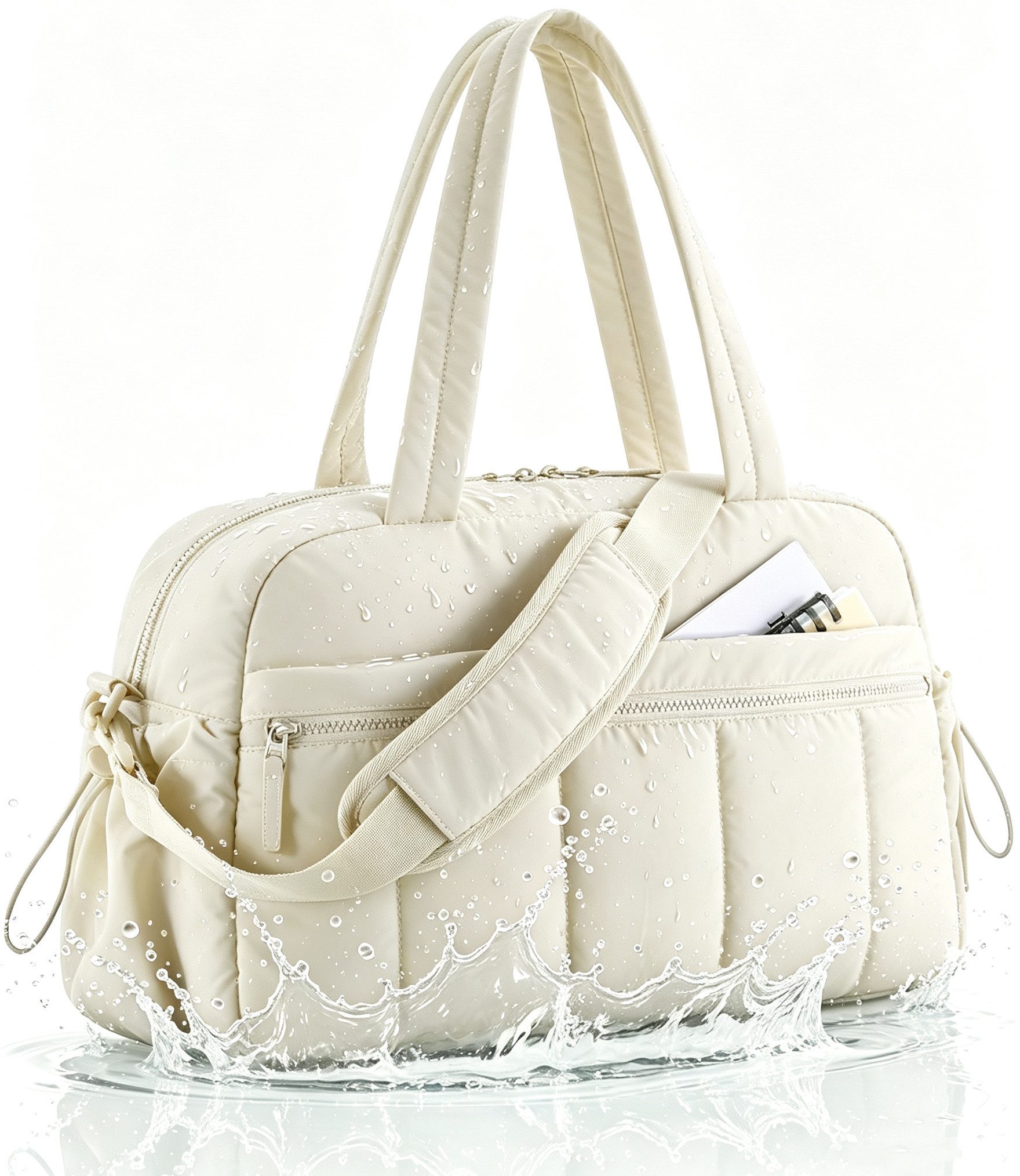 Forrlite Reisetasche Reisetasche Wasserdichter Reise-Seesack - Tragetasche, Sporttasche (Schultertasche (Erweiterbar mit Trolley-Ärmel und Nasstasche), Atmungsaktiv, wasserdicht, verschleißfest, großes Fassungsvermögen), Schultergurt, für Yoga, Schwimmen,