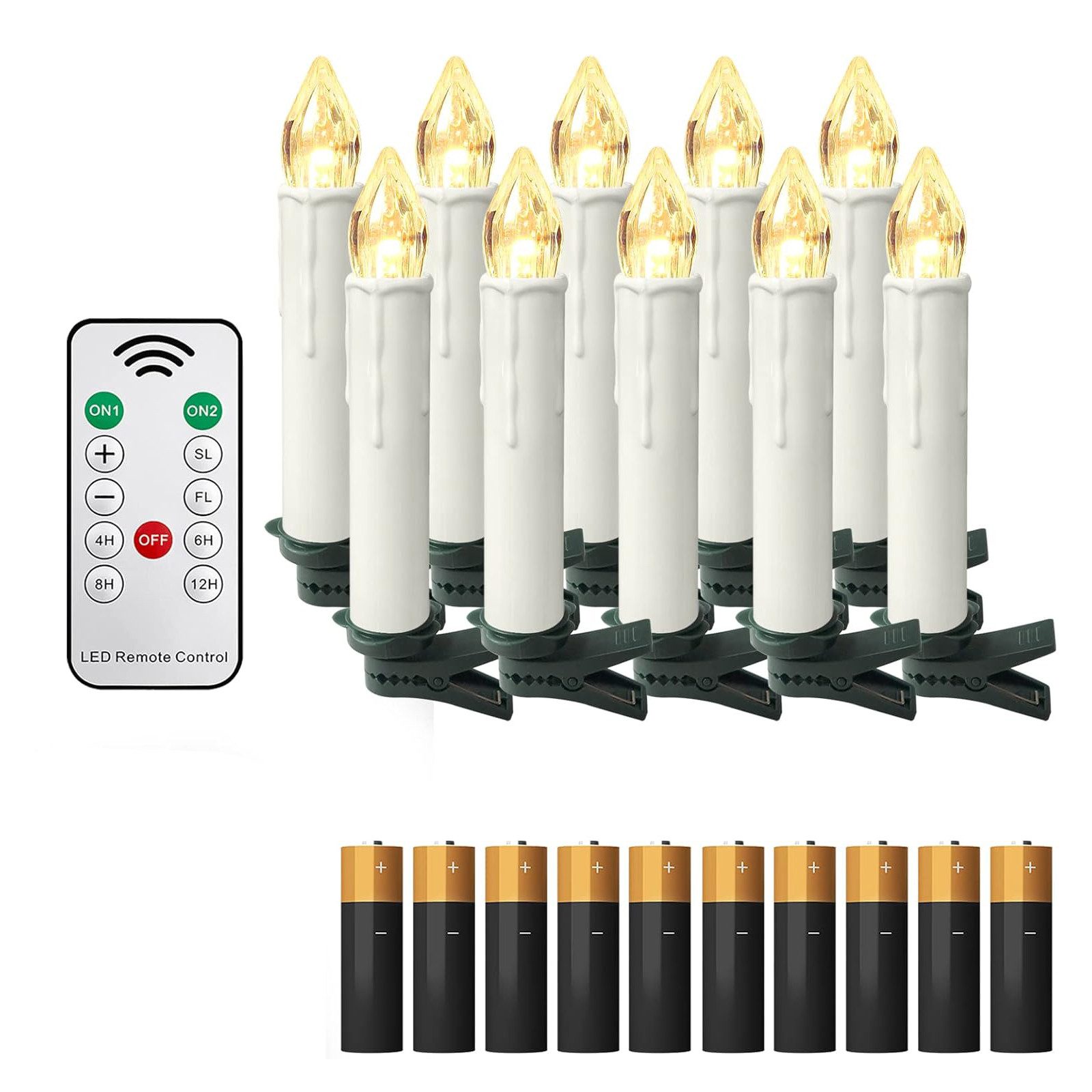 FIVMEN LED-Kerze LED Kerzen mit Batterie Enthalten Flameless Kerzen mit Tim günstig online kaufen