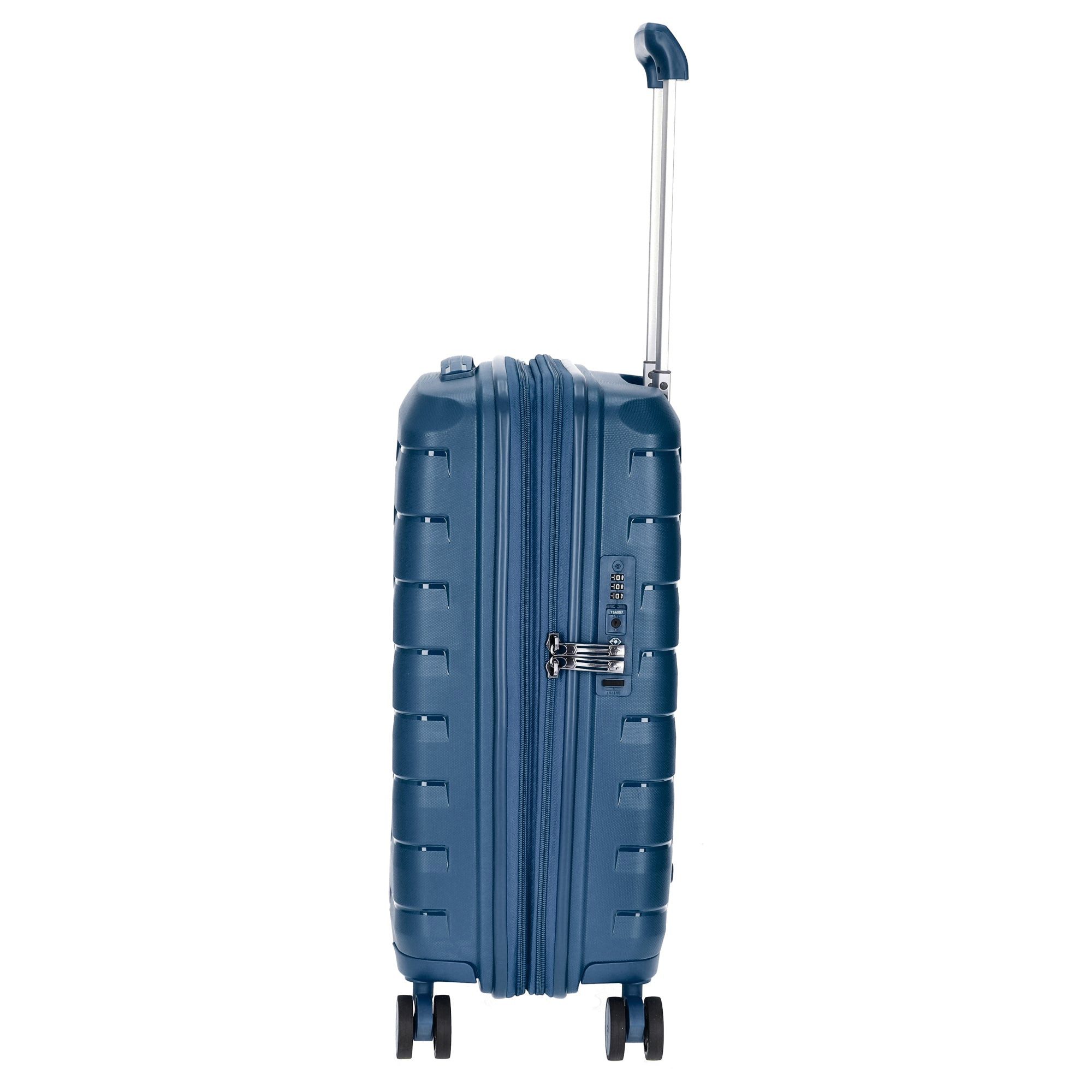 RONCATO Koffer Skyline - 4-Rollen-Kabinentrolley S 55 cm erw. USB-Anschluss (navy), 4 Rollen Rollen
