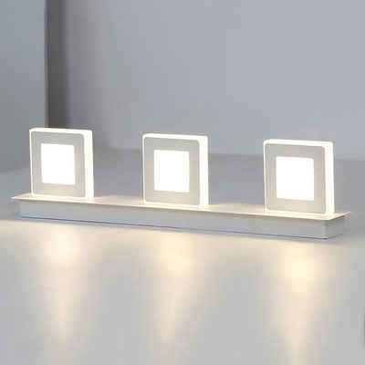 Welikera LED Spiegelleuchte Spiegelleuchte, 3 Köpfe 48*13*7cm Drehbares dimmbares LED-Licht