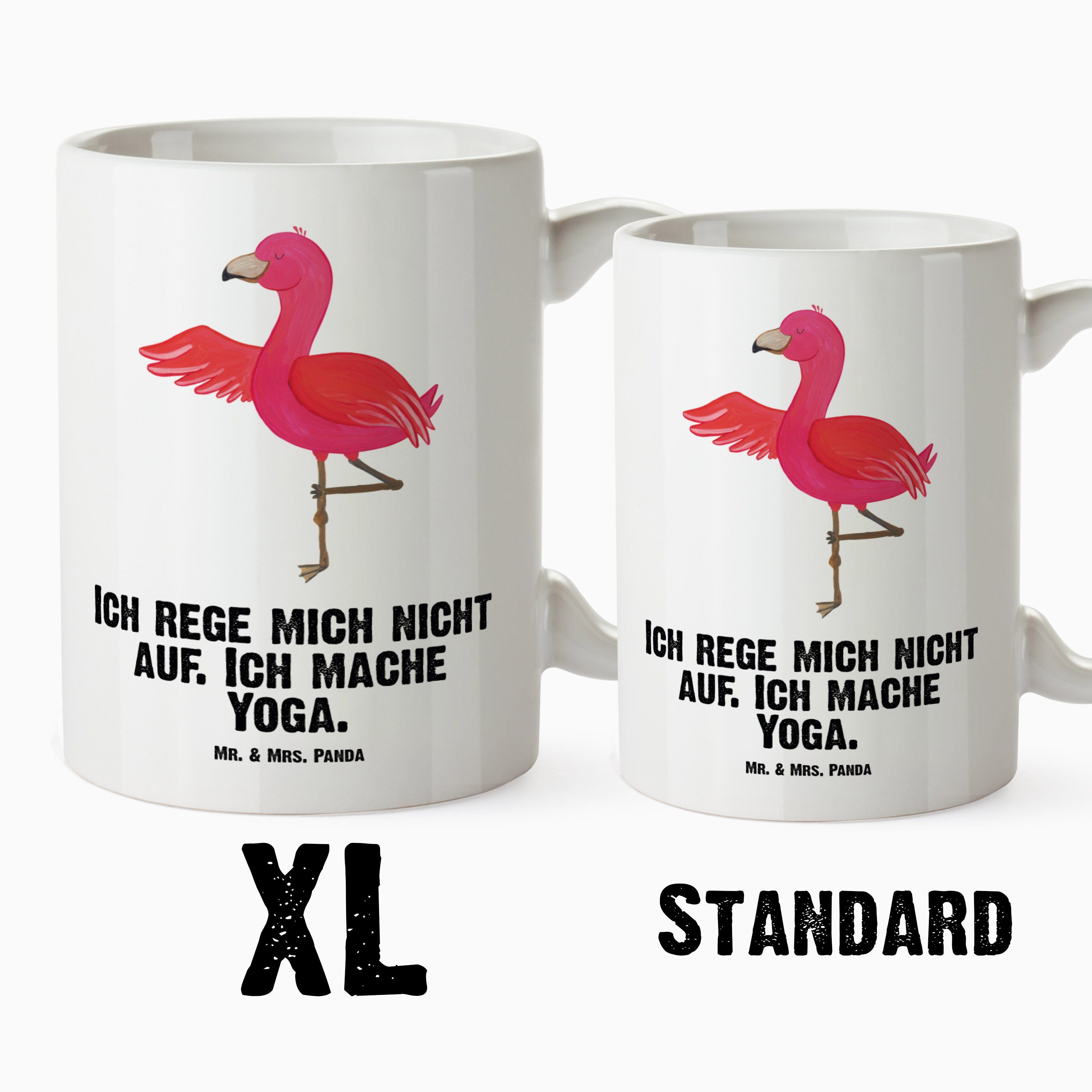 Geschenk, & Mr. XL Weiß - - Aufregen, Achtsamkeit, Yoga Tasse, Große Mrs. Tasse Panda Keramik Tasse Flamingo