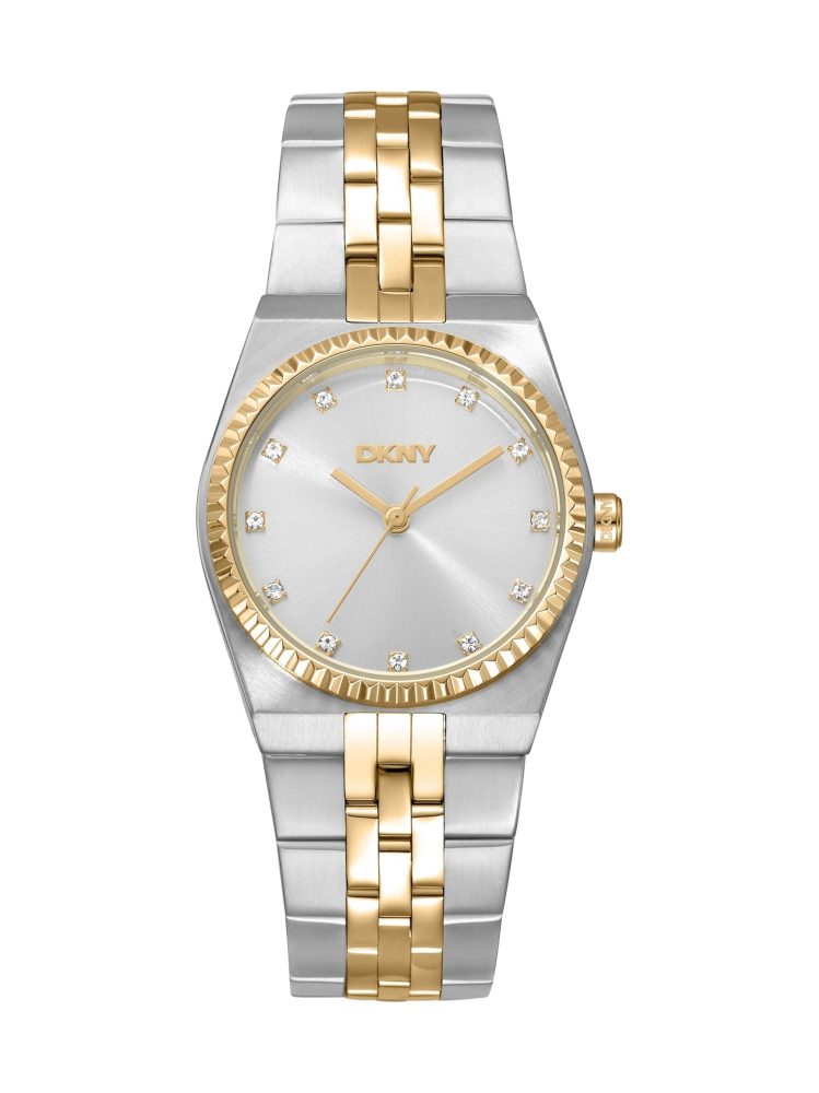 DKNY Quarzuhr DKNY Evening Silver & Gold Stainless Steel DK1L177M0055
