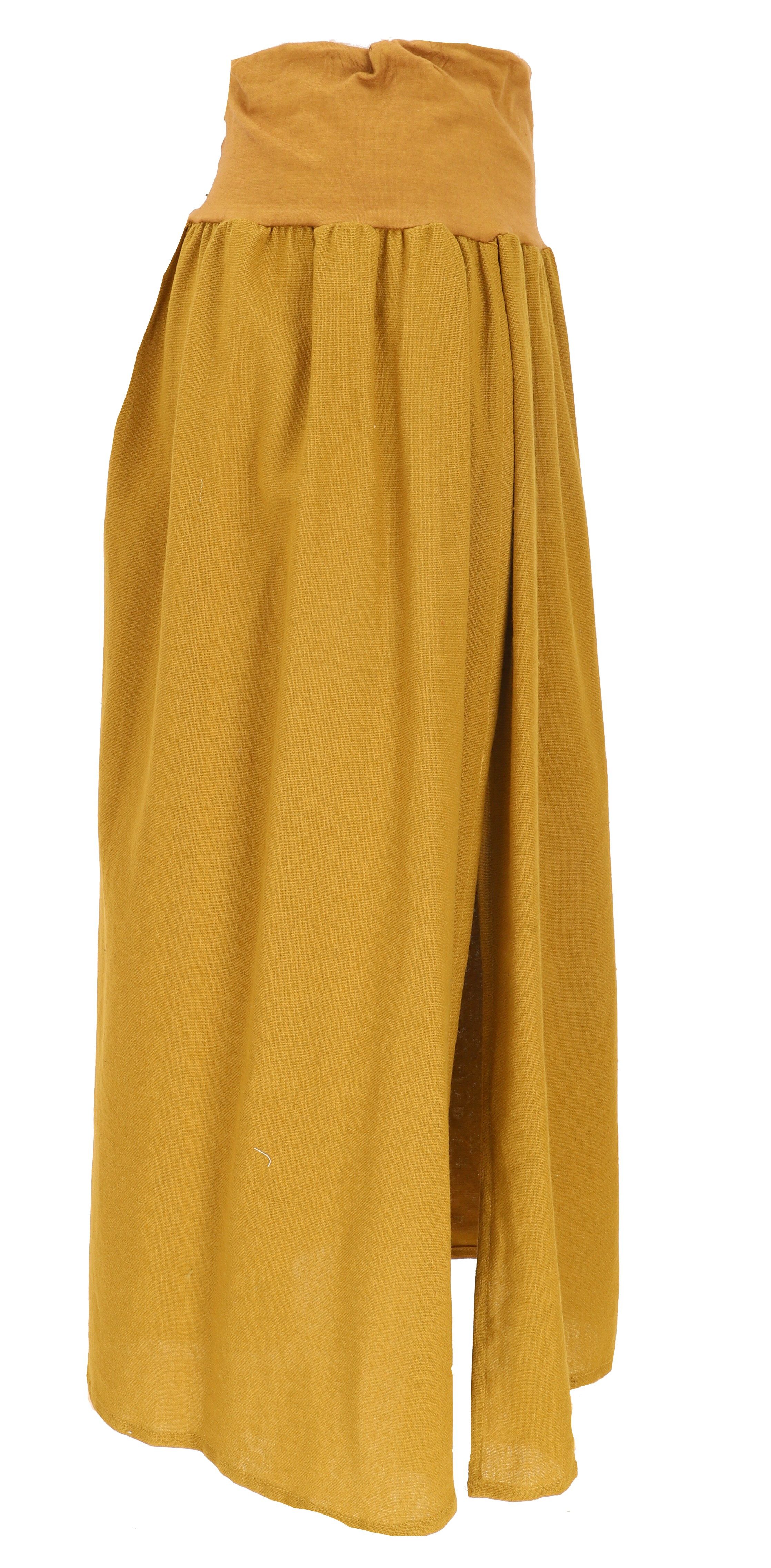 Guru-Shop Minirock Langer Boho Sommerrockt, natürlicher Maxirock,.. alternative Bekleidung