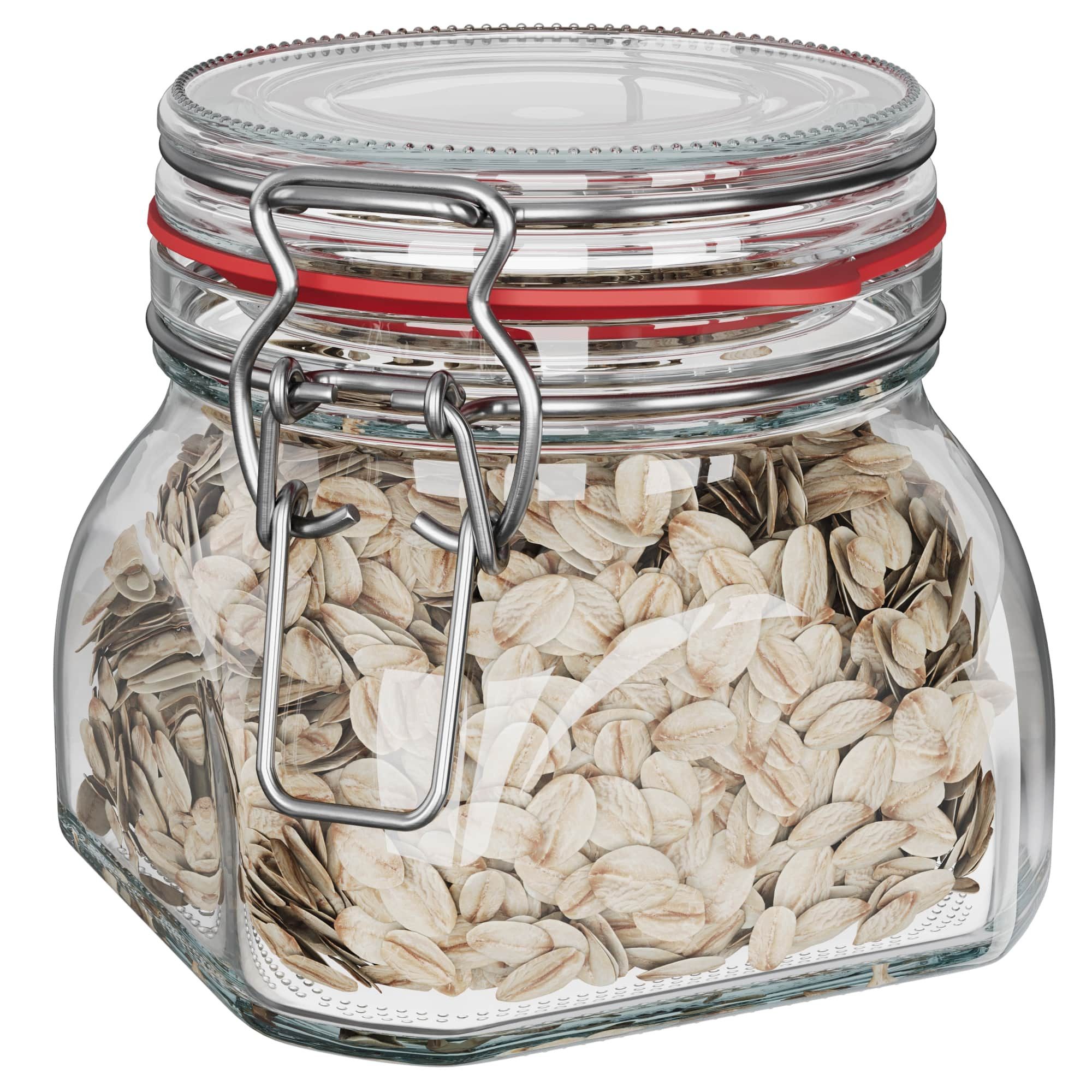 Wellgro Vorratsglas Einmachgläser mit Bügelverschluss eckig, Fermentierglas, (24-tlg)